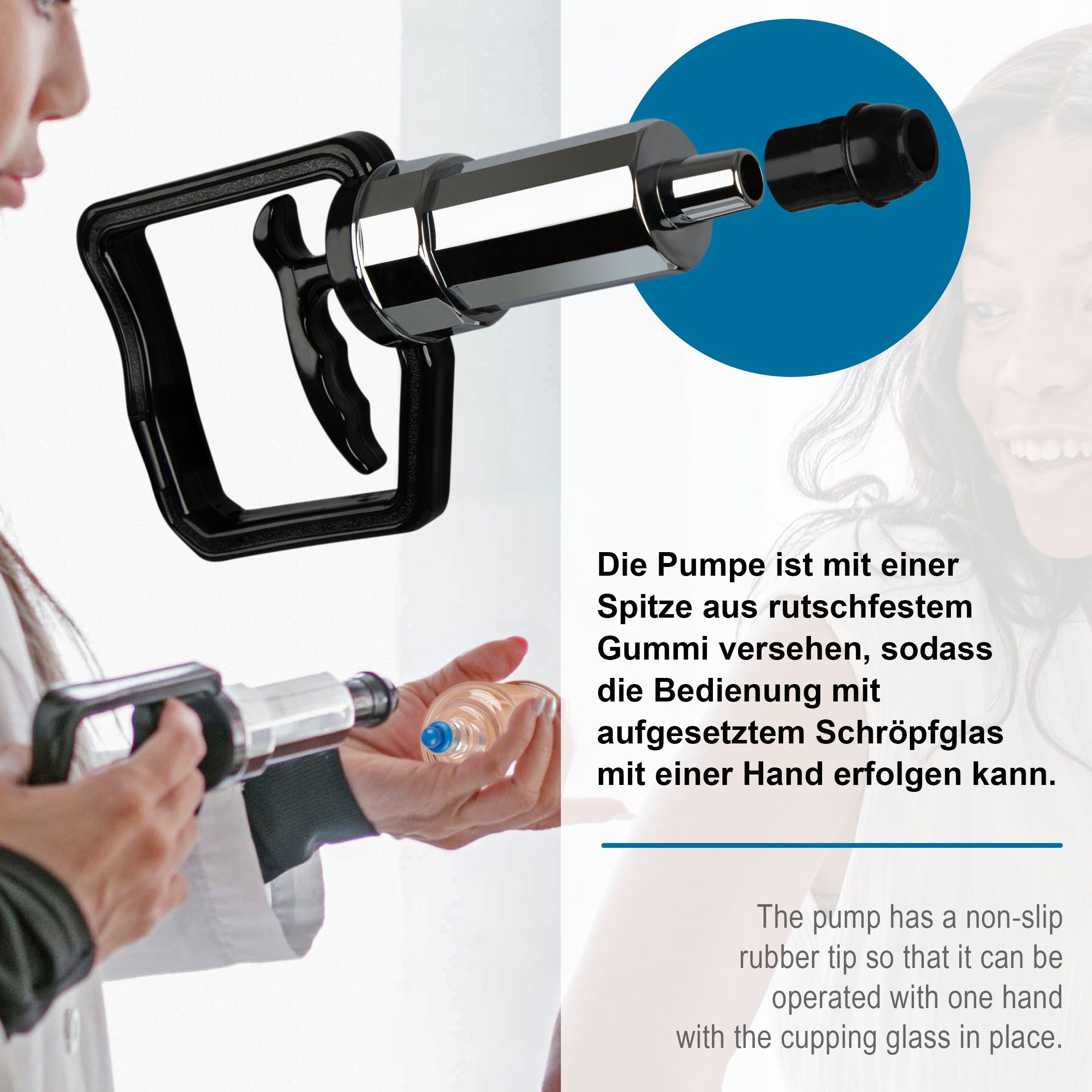 pulox Vakuum-Massager Vakuum-Pumpe - Ersatzteil für Schröpfgläser-Koffer-Set