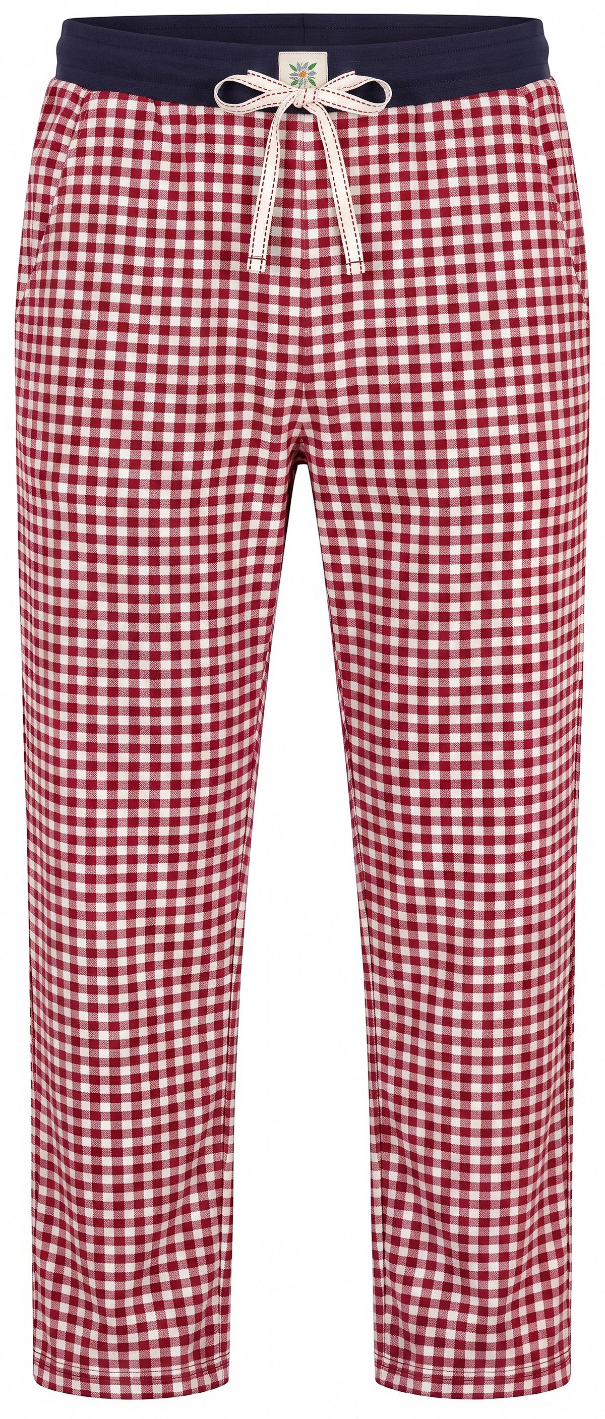 HAPPY SHORTS Pyjamahose Bua & Madl (1-tlg., 1-teilig) Damen Schlafhose Pyjamahose lang Baumwolle Oktoberfest-Flair