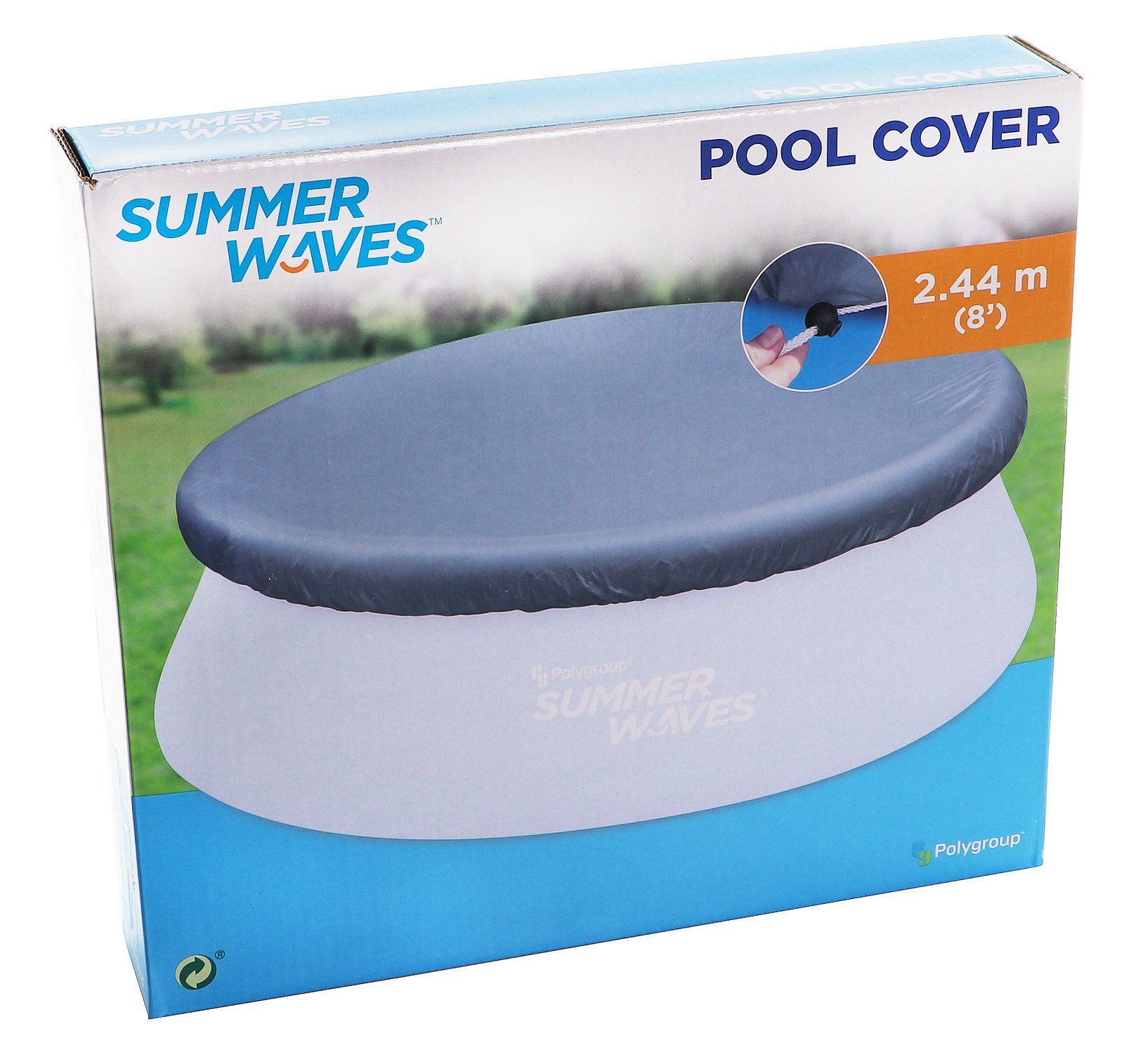 SummerWaves Pool-Abdeckplane Pool Abdeckplane 2,44m für Fast Set Quick Up Poolabdeckung
