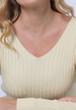 Elli Choker Choker Solitär Howlith Türkis 925 Silber