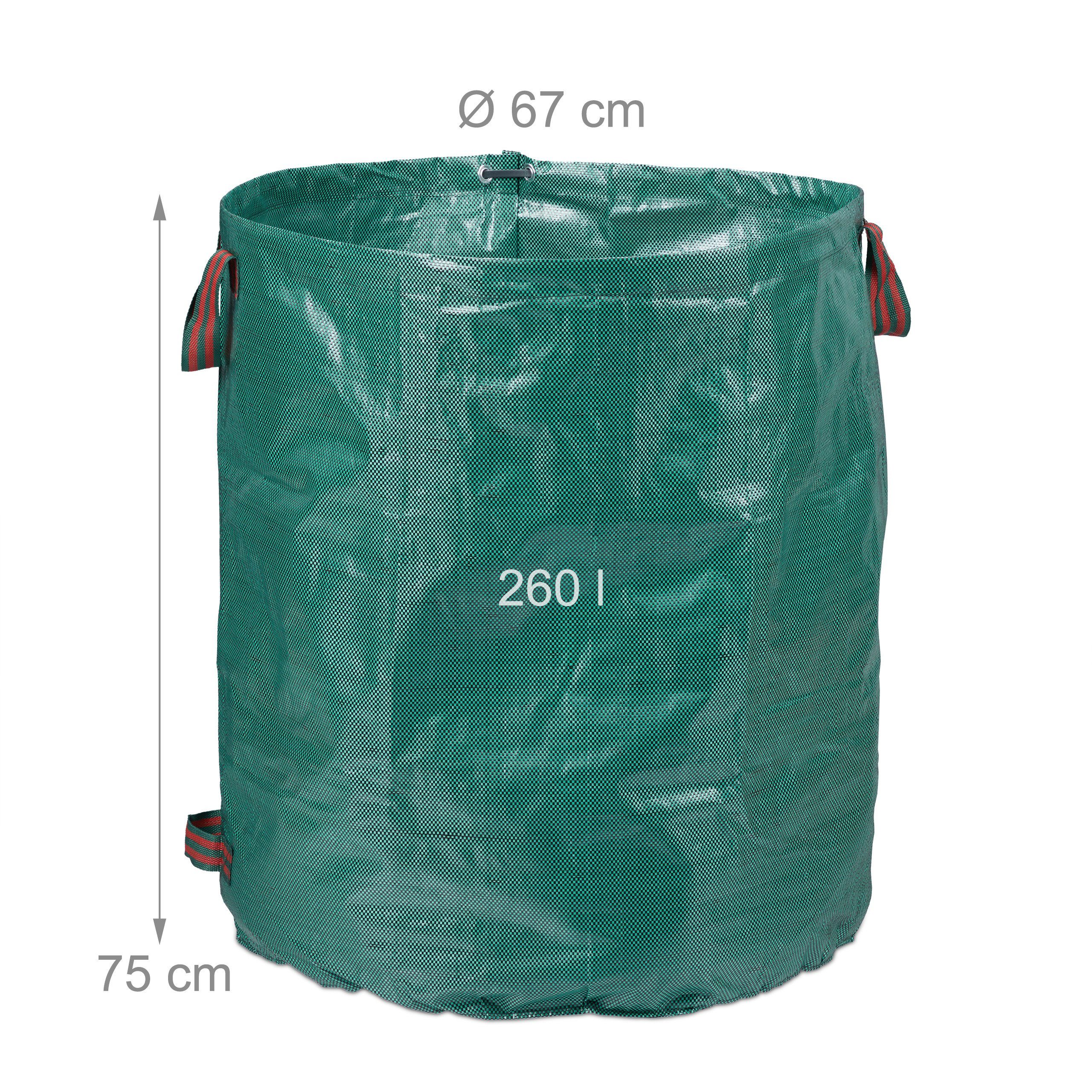 4er Gartenabfallsack relaxdays Selbststehender Gartensack Set