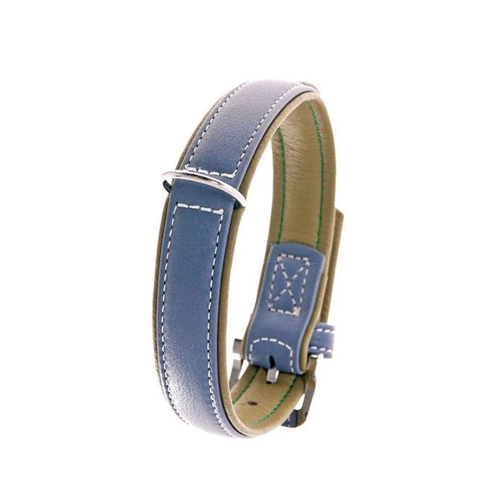Karlie Hunde-Halsband Karlie Vintage Trend Halsband - Rauchblau/Moosgrün Länge / Breite: