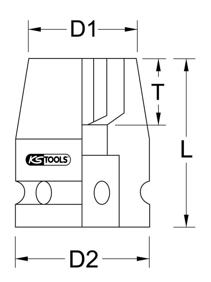 Thumbnail - KS Tools Stecknuss 3/4" Sechskant-Kraft-Stecknuss, kurz, 25mm
