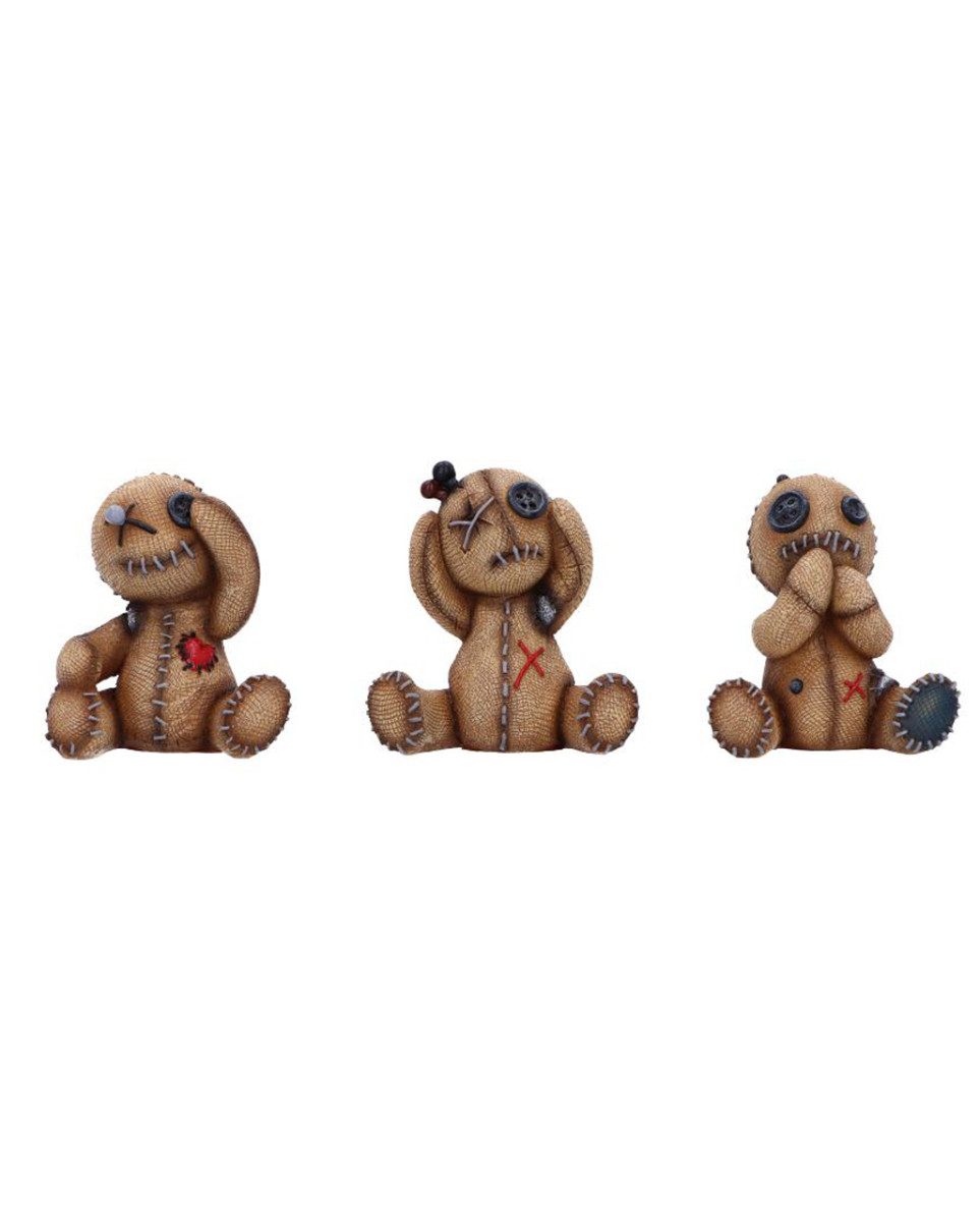 Horror-Shop Dekofigur Three Wise Voodoo Dolls als Geschenkartikel & Deko