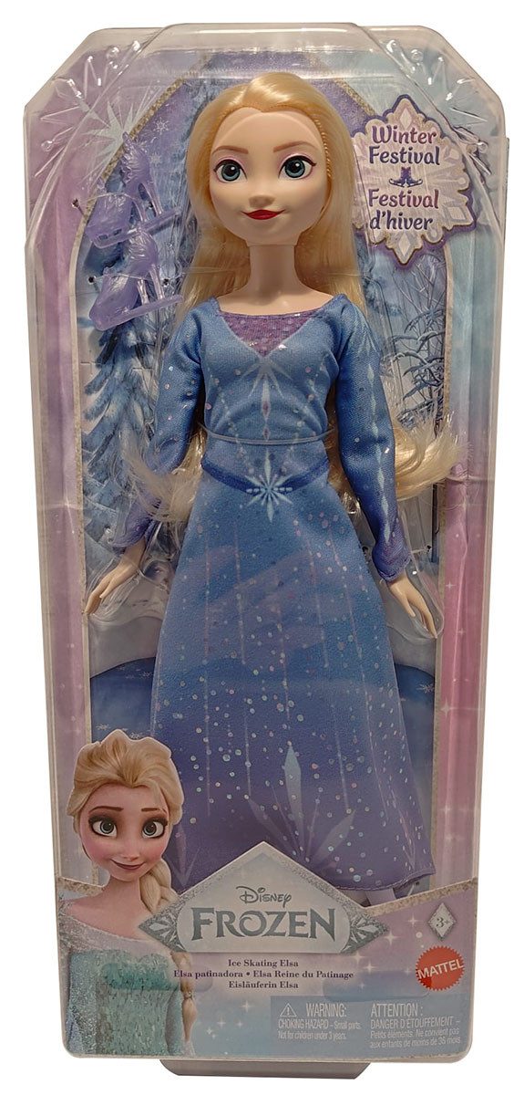 Disney Stehpuppe Mattel JBG53 Disney Frozen Eiskönigin Winterfest Elsa Puppe, Figur