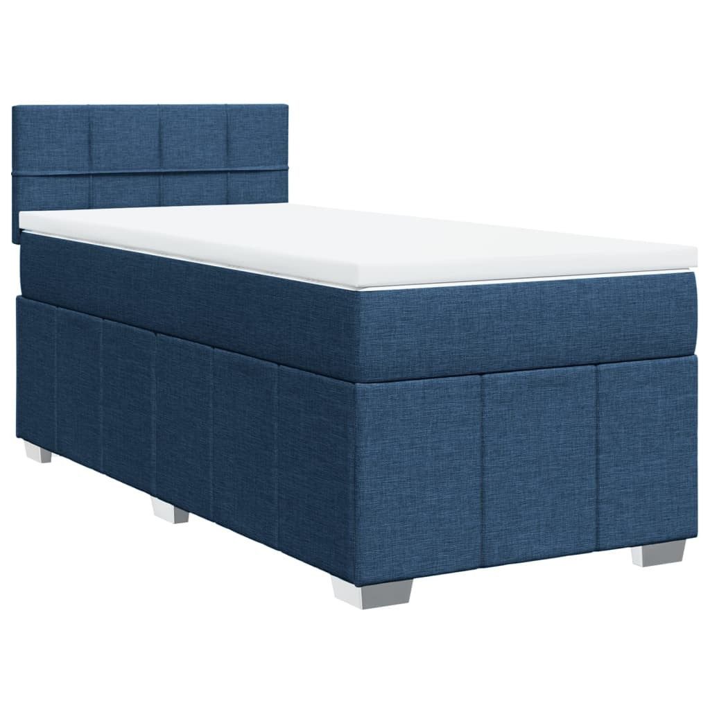 vidaXL Bett Boxspringbett mit Matratze Blau günstig online kaufen
