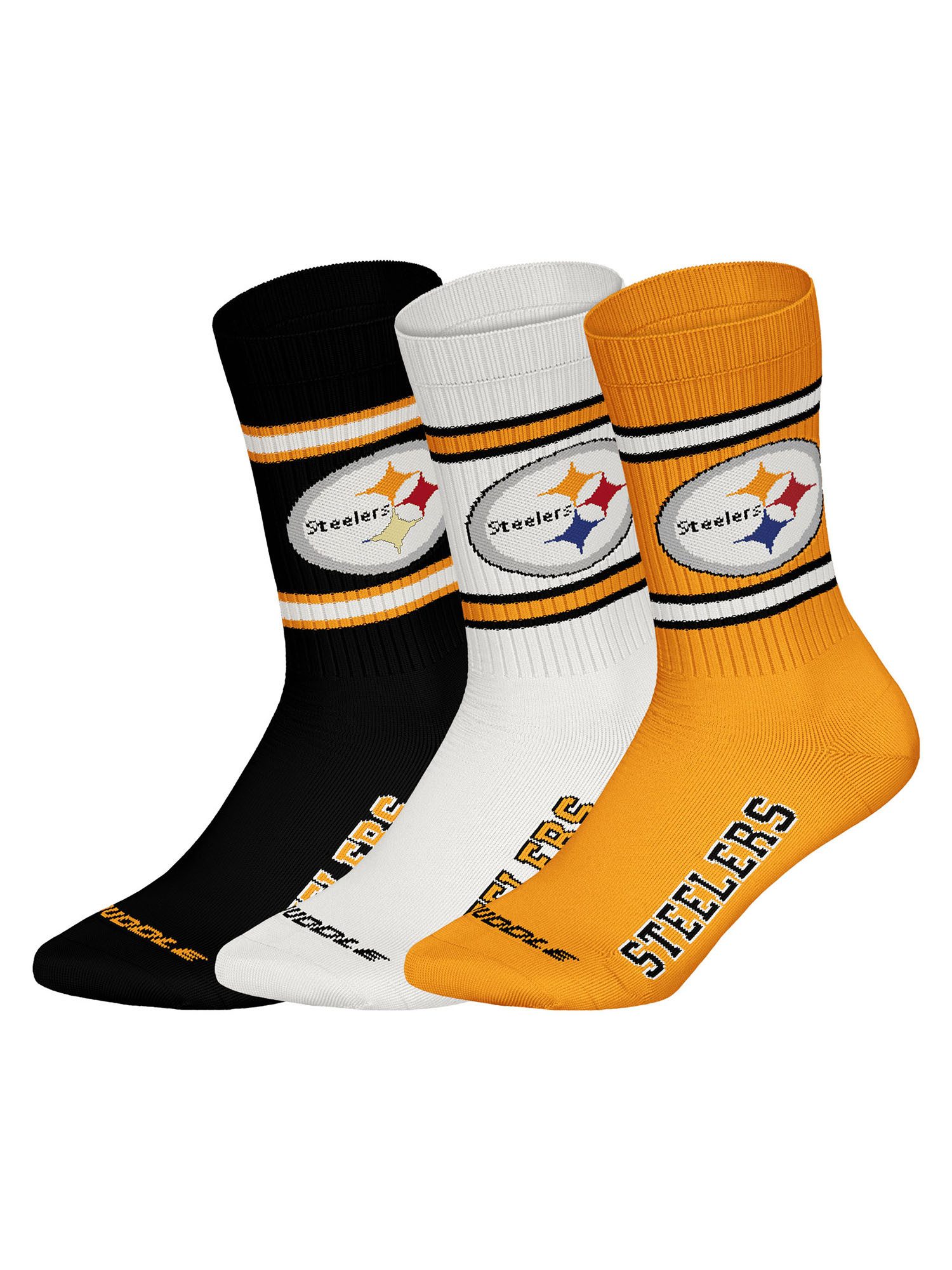 HUDDLE Freizeitsocken Pittsburgh Steelers Crew (3-Paar) günstig online kaufen