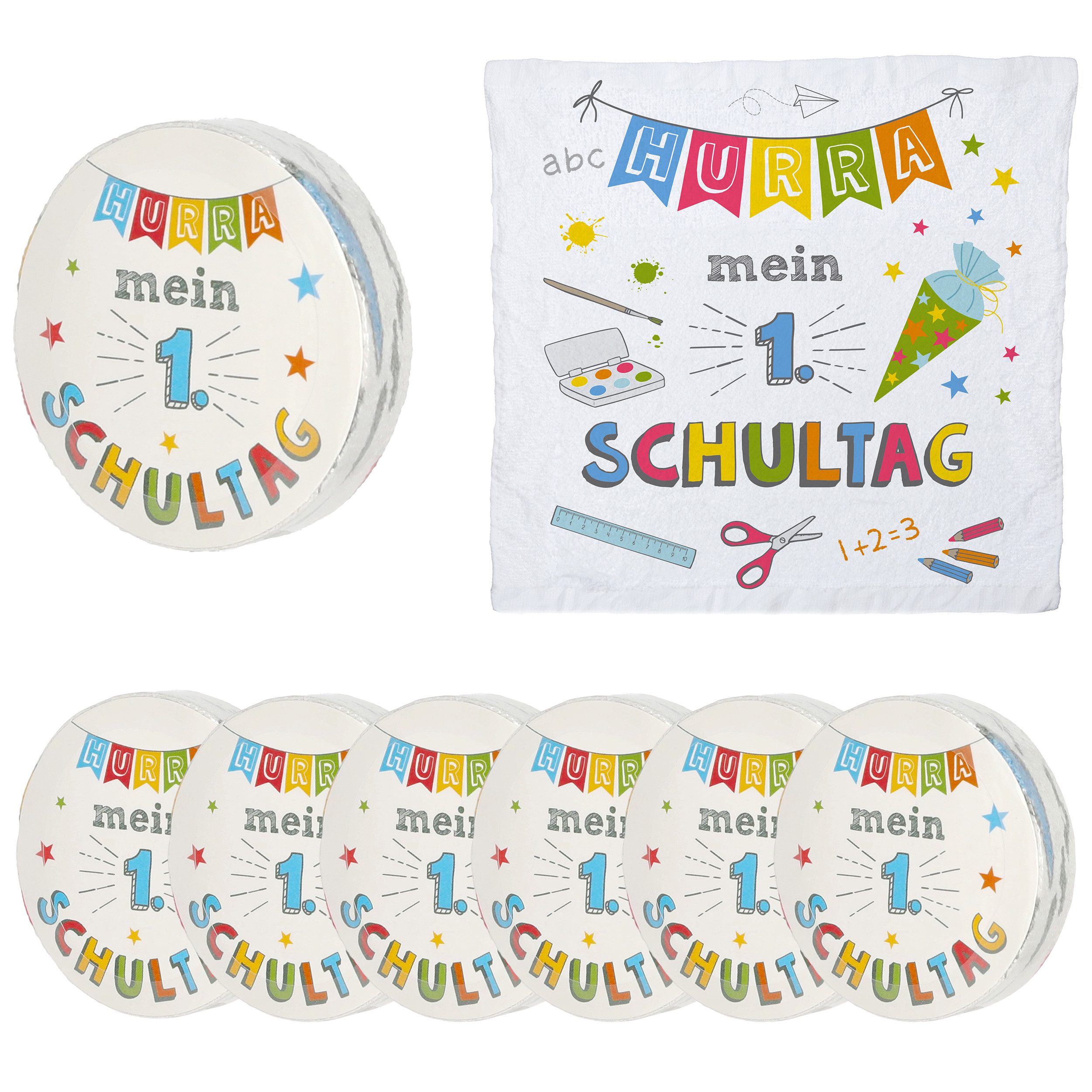 Annastore Gästehandtuch Magische Полотенца zur Einschulung - Geschenk zur Einschulung, (6-St), 30 x 30 cm, Gästetücher Einschulung