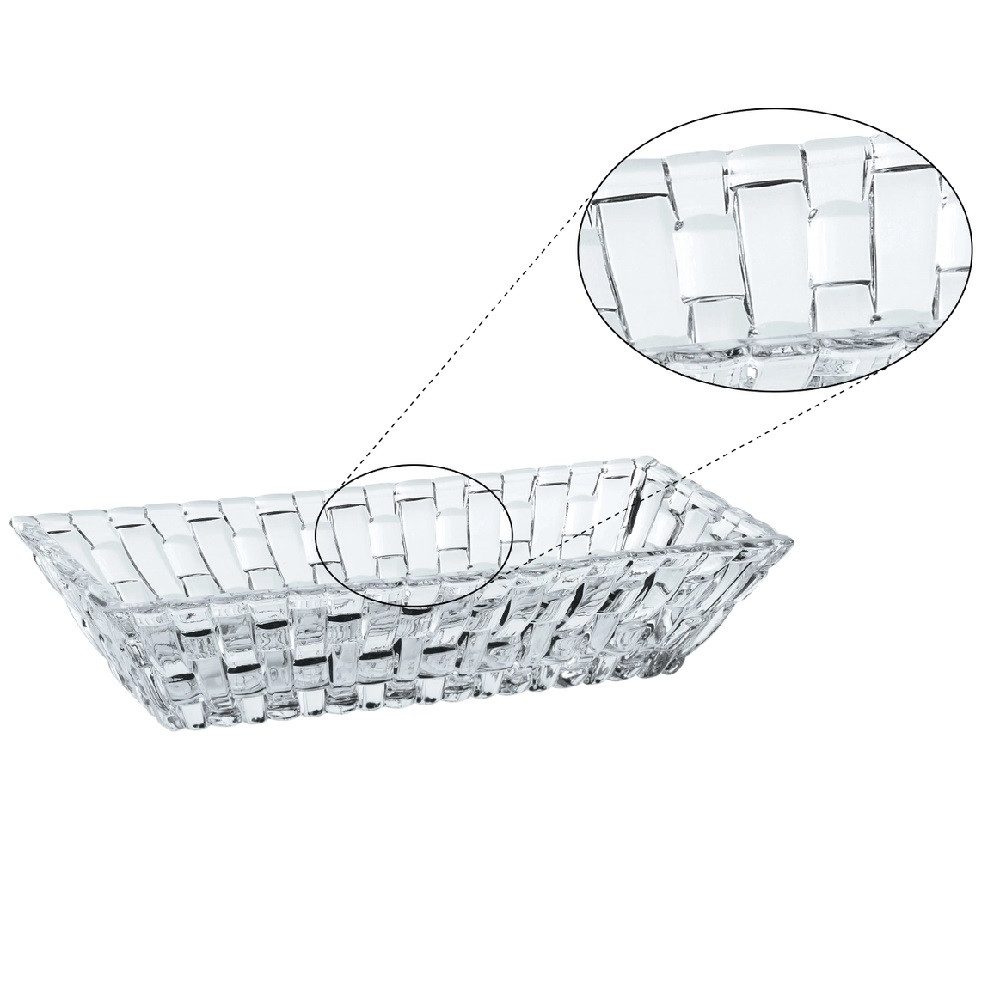 Nachtmann Schüssel Nachtmann Bossa Nova Schale Rechteckig 17x8,5x3,6 cm 2er Set, Kristallglas, (Set)