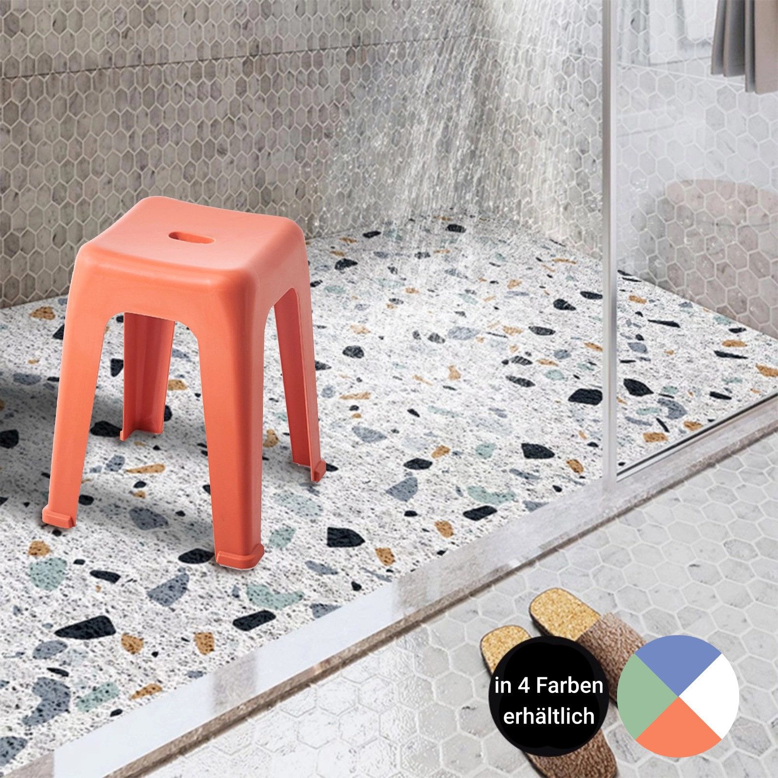 WITEN&NOCK Badhocker Duschhocker Sitzhocker Dusche Wohnzimmer günstig online kaufen