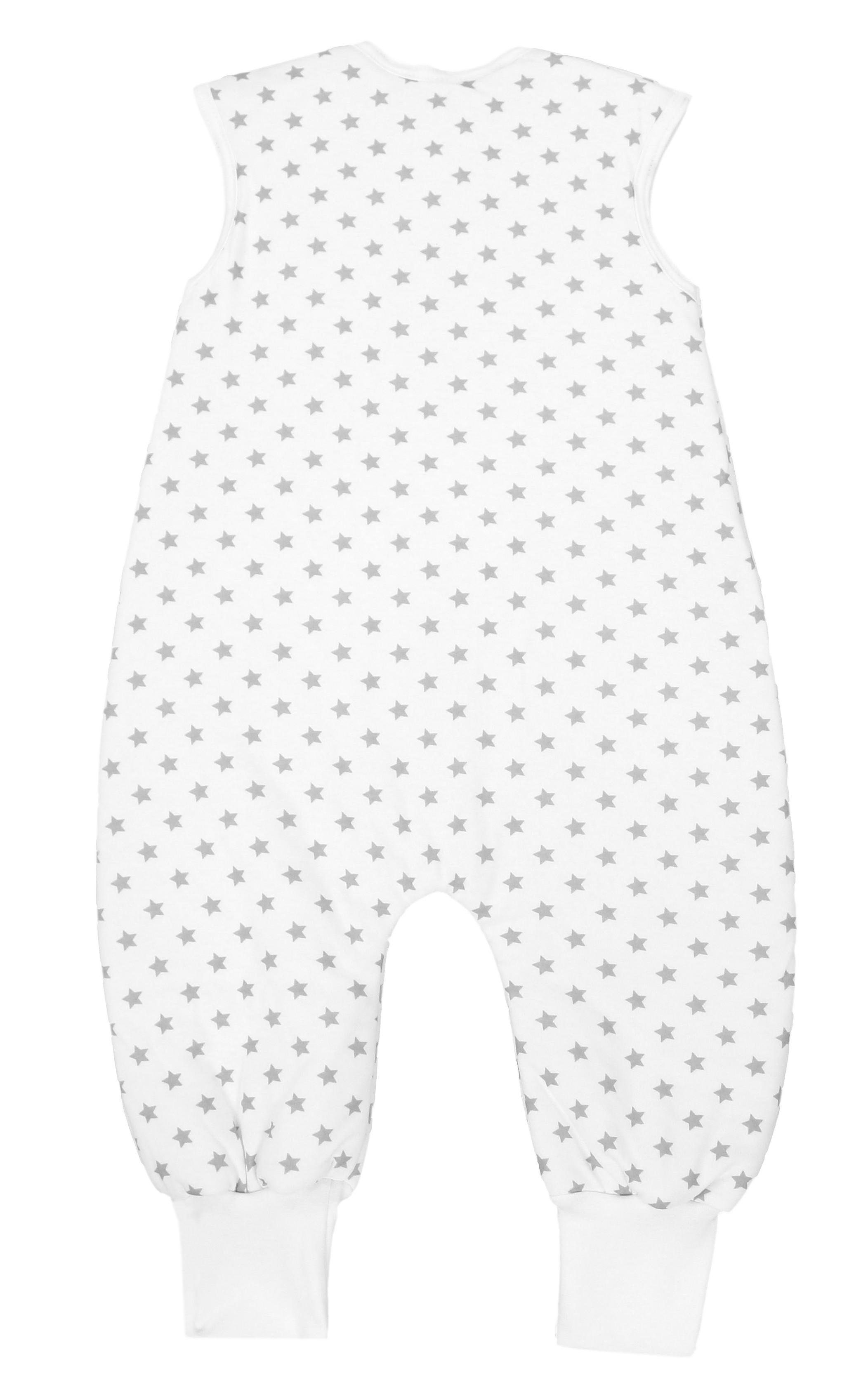 TupTam Weiß/Grau mit 2,5 zertifiziert Winter OEKO-TEX Sternchen TOG Babyschlafsack Unisex Beinen Schlafsack