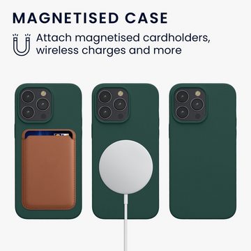 kwmobile Handyhülle Hülle kompatibel mit Apple iPhone 14 Pro Max, magnetische Handyhülle Silikon Case - Cover gummiert