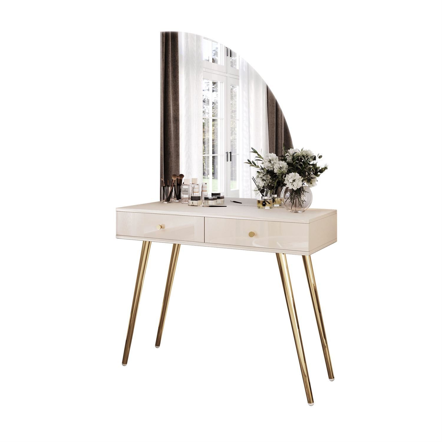 Lookway Schminktisch SIENNA-QS KASCHMIR mit LED-Spiegel günstig online kaufen