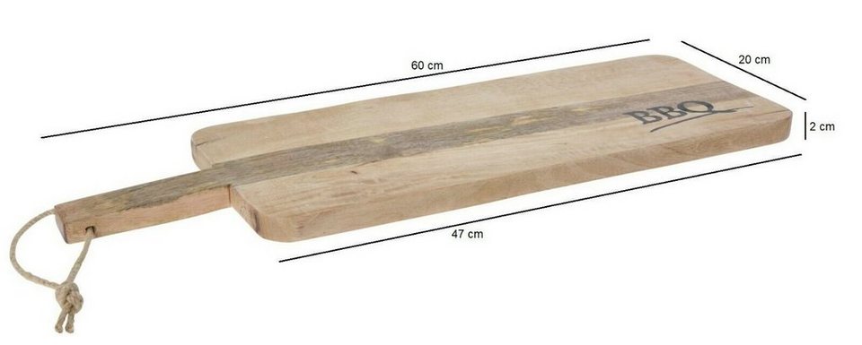 Meinposten Schneidebrett Holz Mango BBQ Brett Schneidbrett Küchenbrett  Mangoholz 60 x 20 cm, Mangoholz, (1-St), Massives Brett aus Mangoholz, für  Lebensmittel geeignet und beidseitig verwendbar