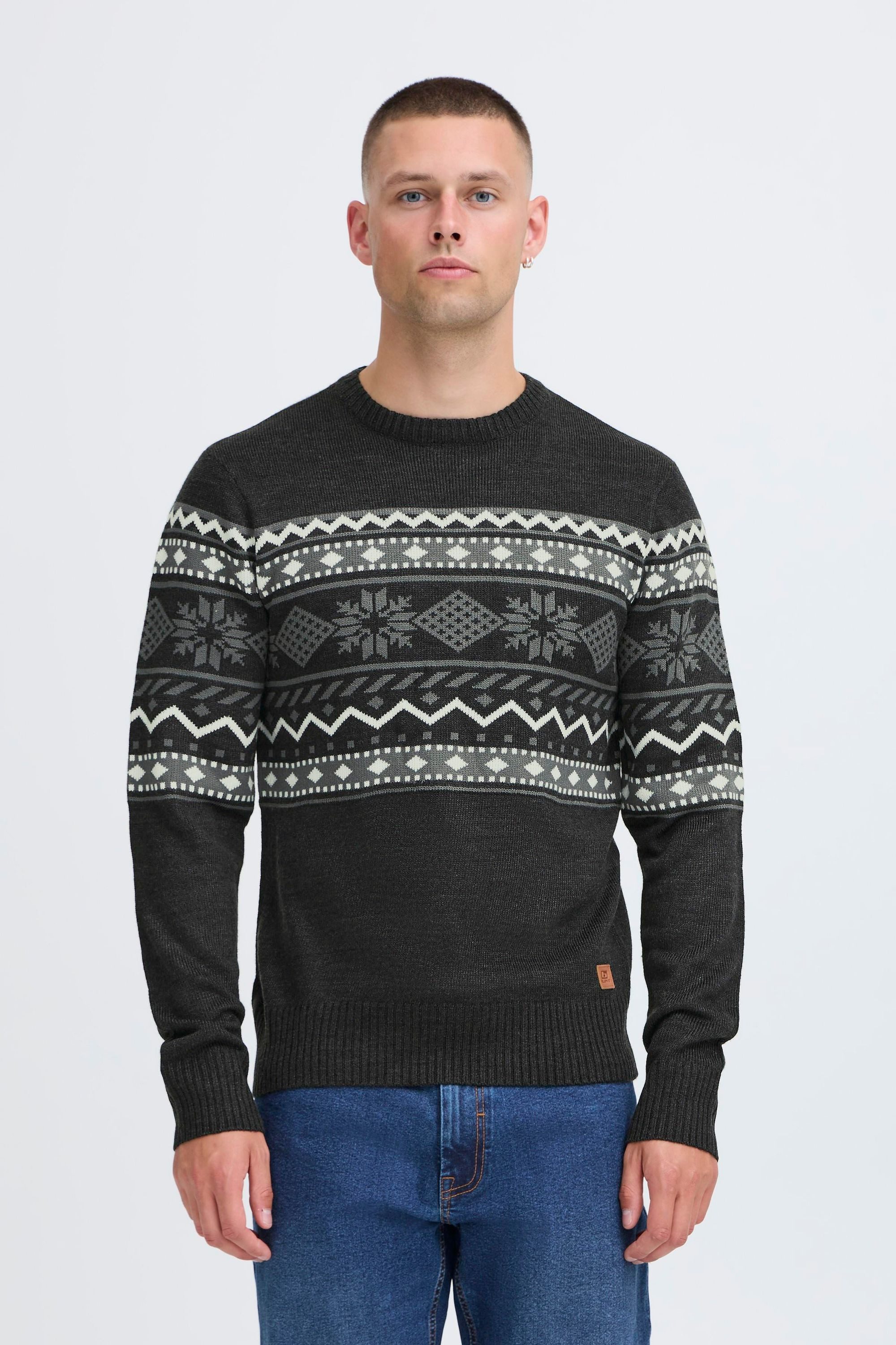 Blend Strickpullover BHNohr Klassischer Norweger Grobstrickpullover günstig online kaufen
