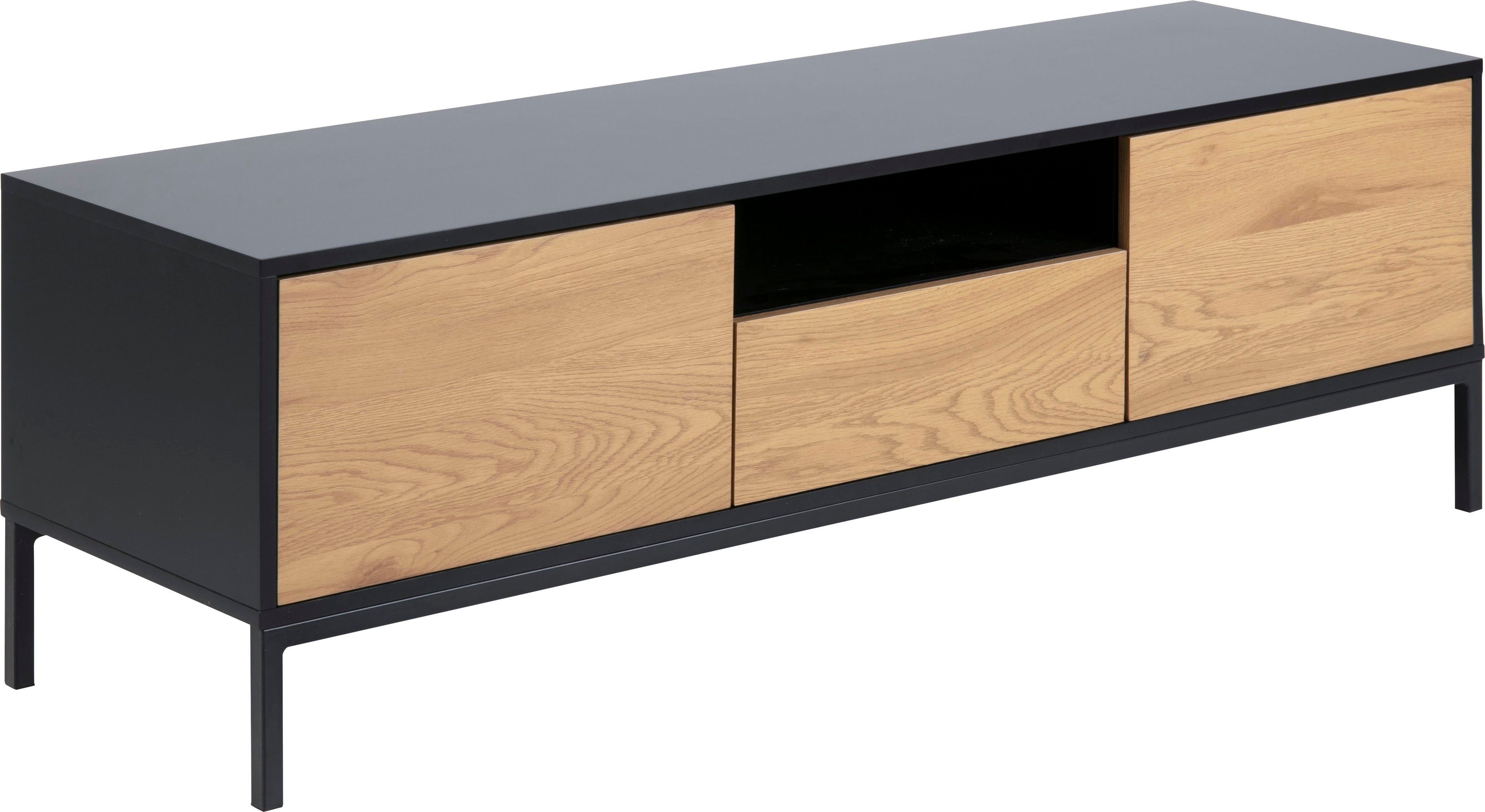 ACTONA GROUP TV-Schrank 1 Schublade, 1 offenem Fach und 2 geschlossenen  Fächern, Breite 140 cm