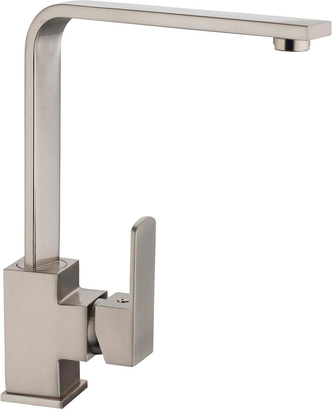 Eyckhaus kitchen & cooking Spültischarmatur Tianto 360° schwenkbarer Wasserhahn, Mischbatterie, Edelstahloptik, Hochdruck