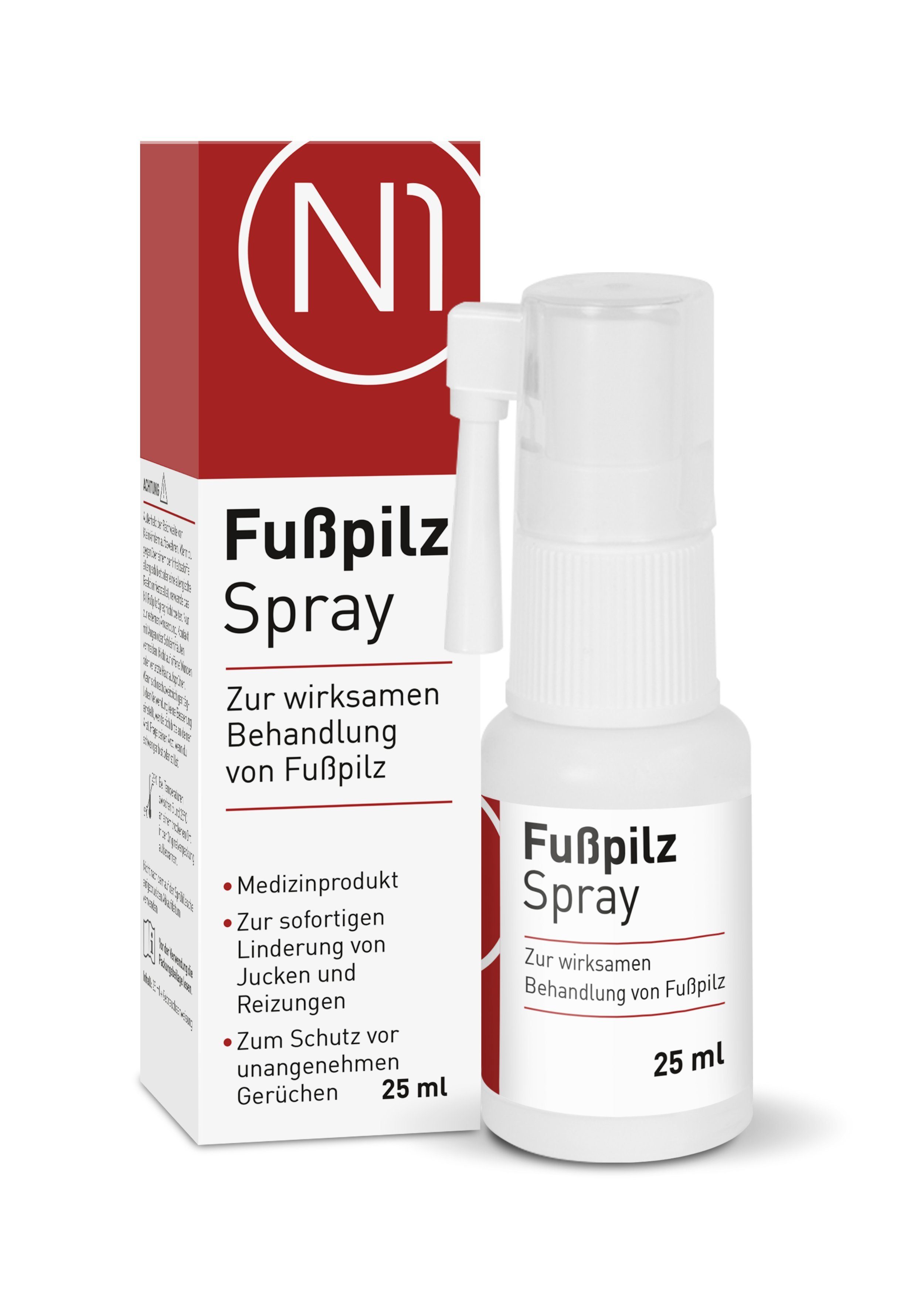 Fußpilz von Spray 25 Healthcare N1 Zur Fußpilz Behandlung ml, Fußpflegespray wirksamen