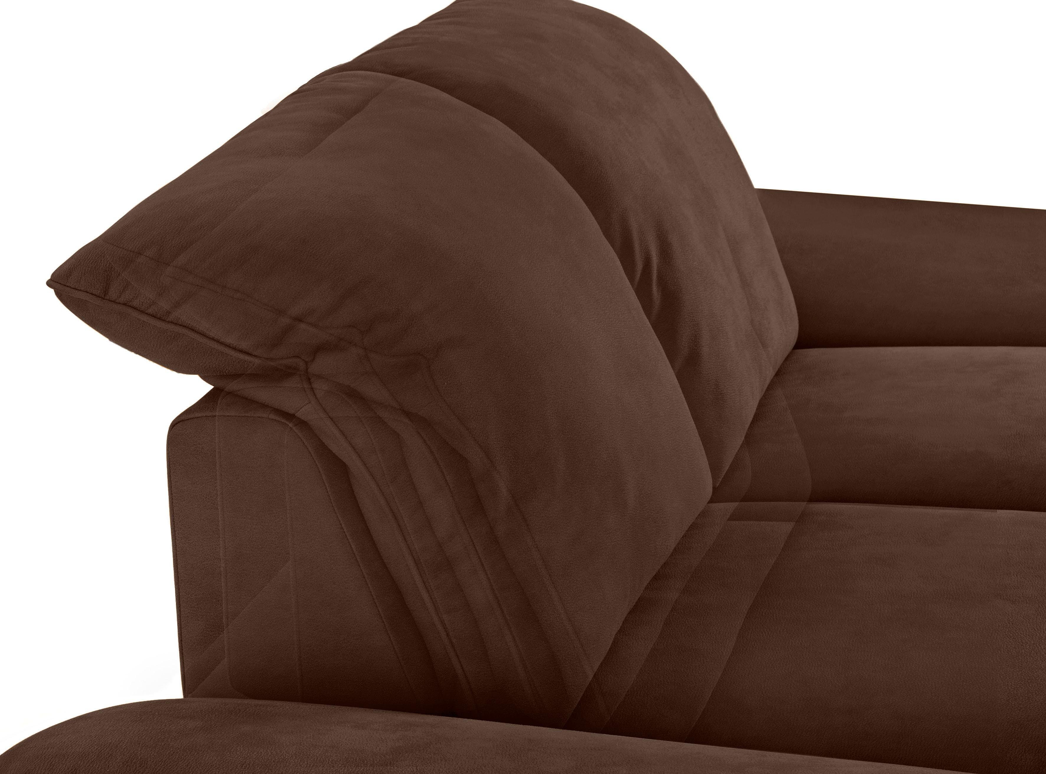 W.SCHILLIG 2-Sitzer silber enjoy&MORE, Breite Sitztiefenverstellung, cm mit Füße 202 matt