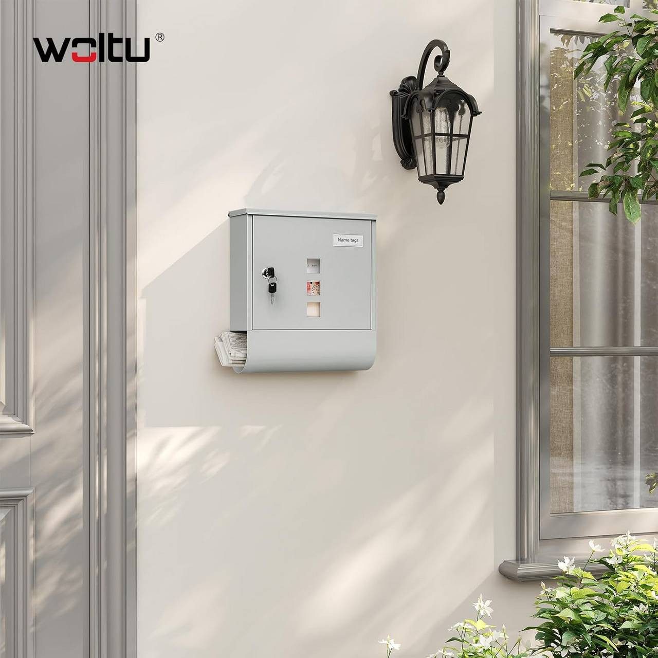 Woltu Wandbriefkasten (1-St), Postkasten mit 2 Schlüsseln, abschließbar, Si günstig online kaufen