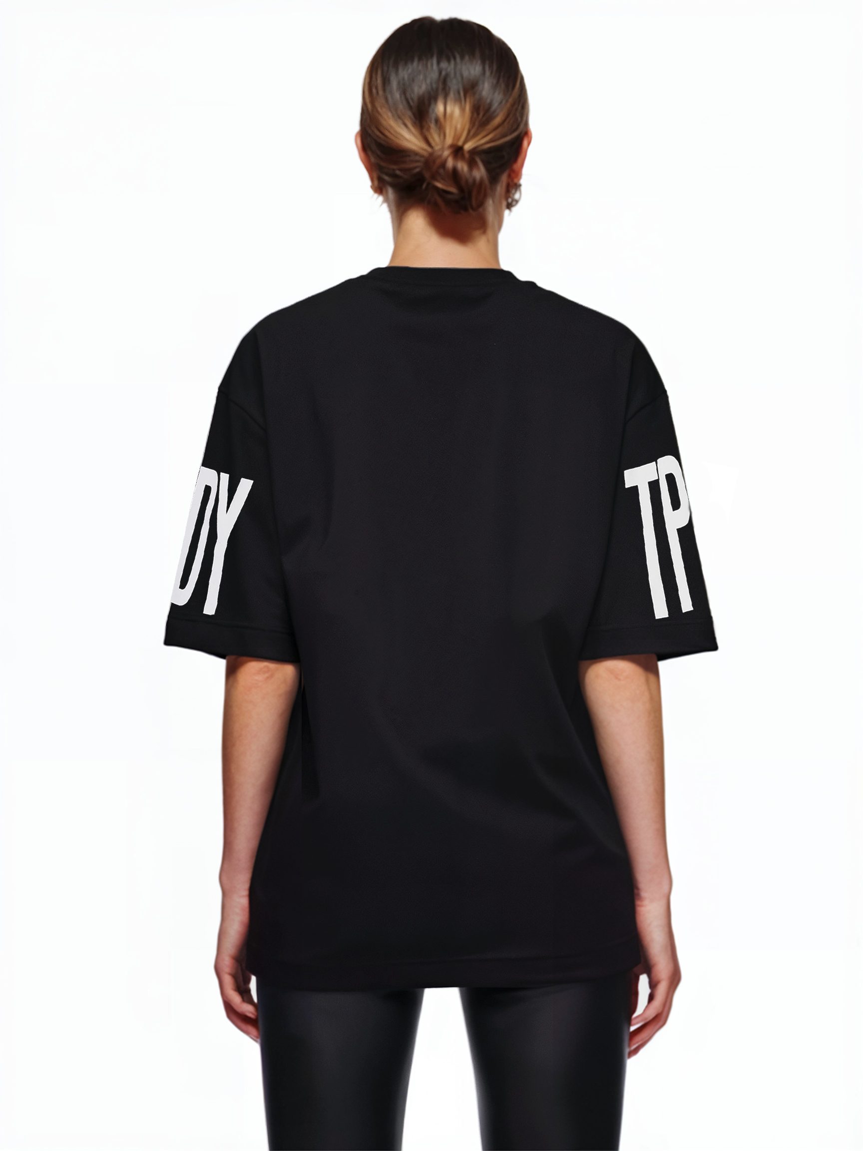trueprodigy Oversize-Shirt Viktor F Logoprint Rundhals dicker Stoff