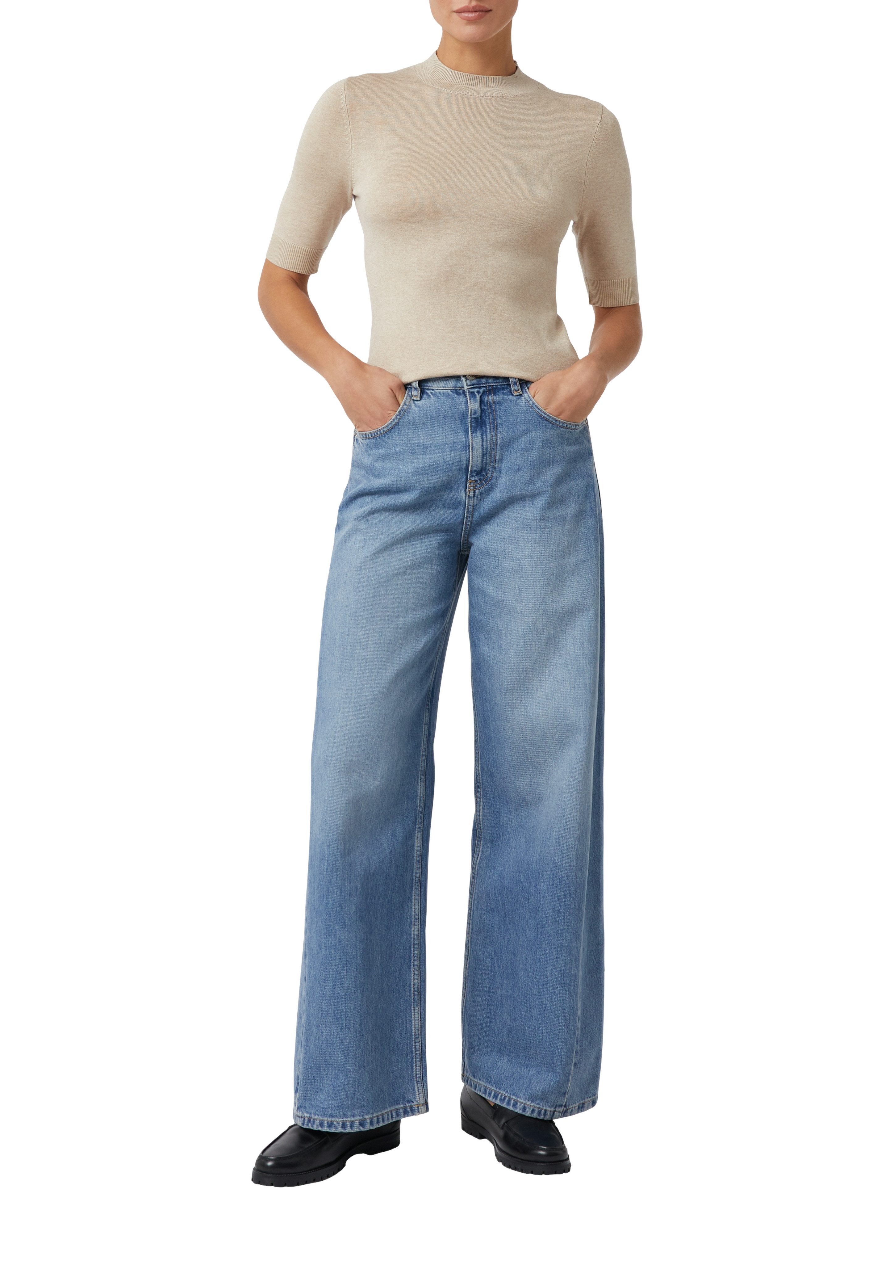 comma Strickpullover halbarm, mit Stehkragen günstig online kaufen