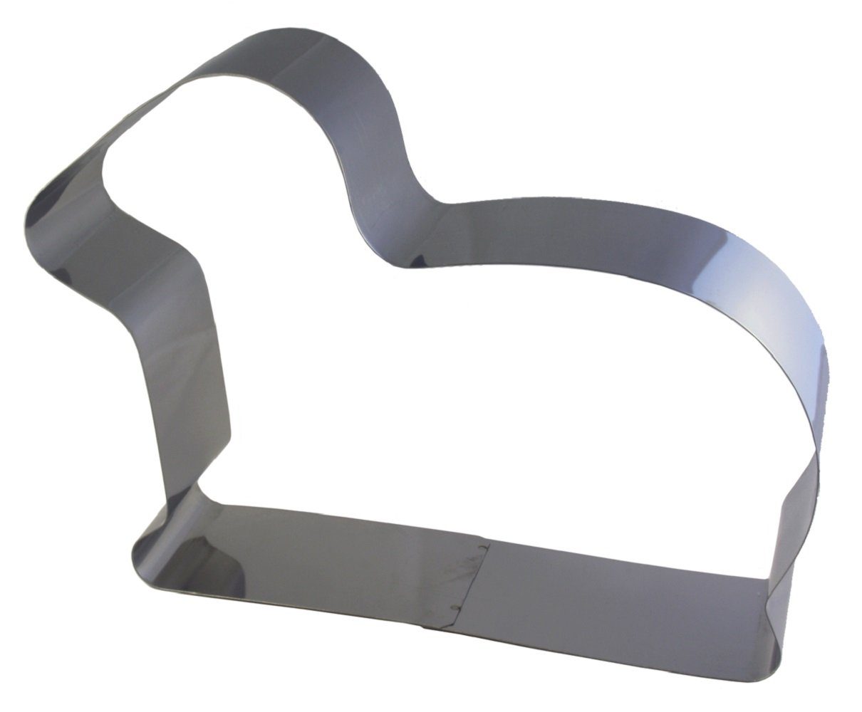 LARES Backform Kuchen- und Gebäckform - Lamm - aus rostfreiem Edelstahl - 27 x 6 cm, spülmaschinengeeignet - für Oster- und Backfans - Made in Germany
