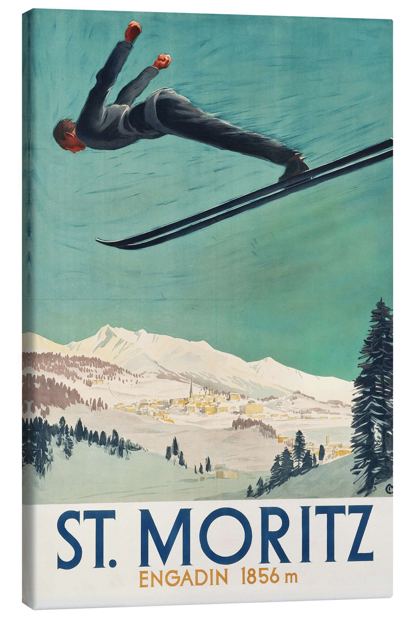Leinwandbild Vintage Ski Collection