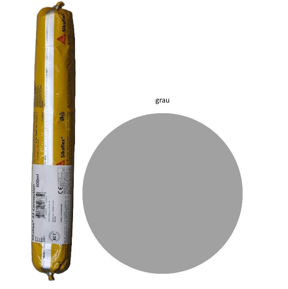 Sika Dichtstoff Sikaflex AT Connection Hybrid Dichtstoff 600ml Beutel grau, gebrauchsfertig, Sehr breites Haftspektrum