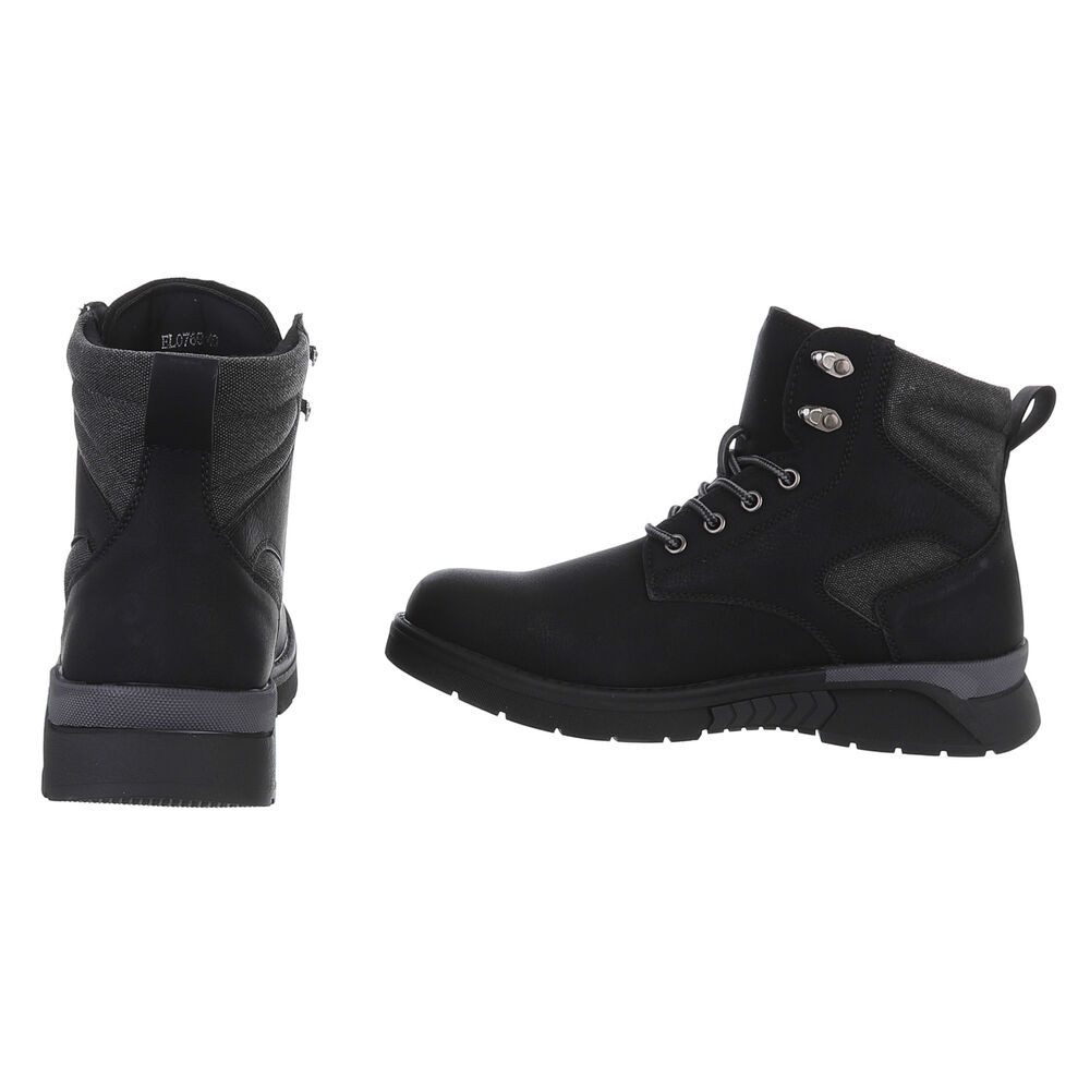 Coolwalk Herren Bikerschuhe Freizeit Stiefelette (88491826) Flach Boots in Schwarz