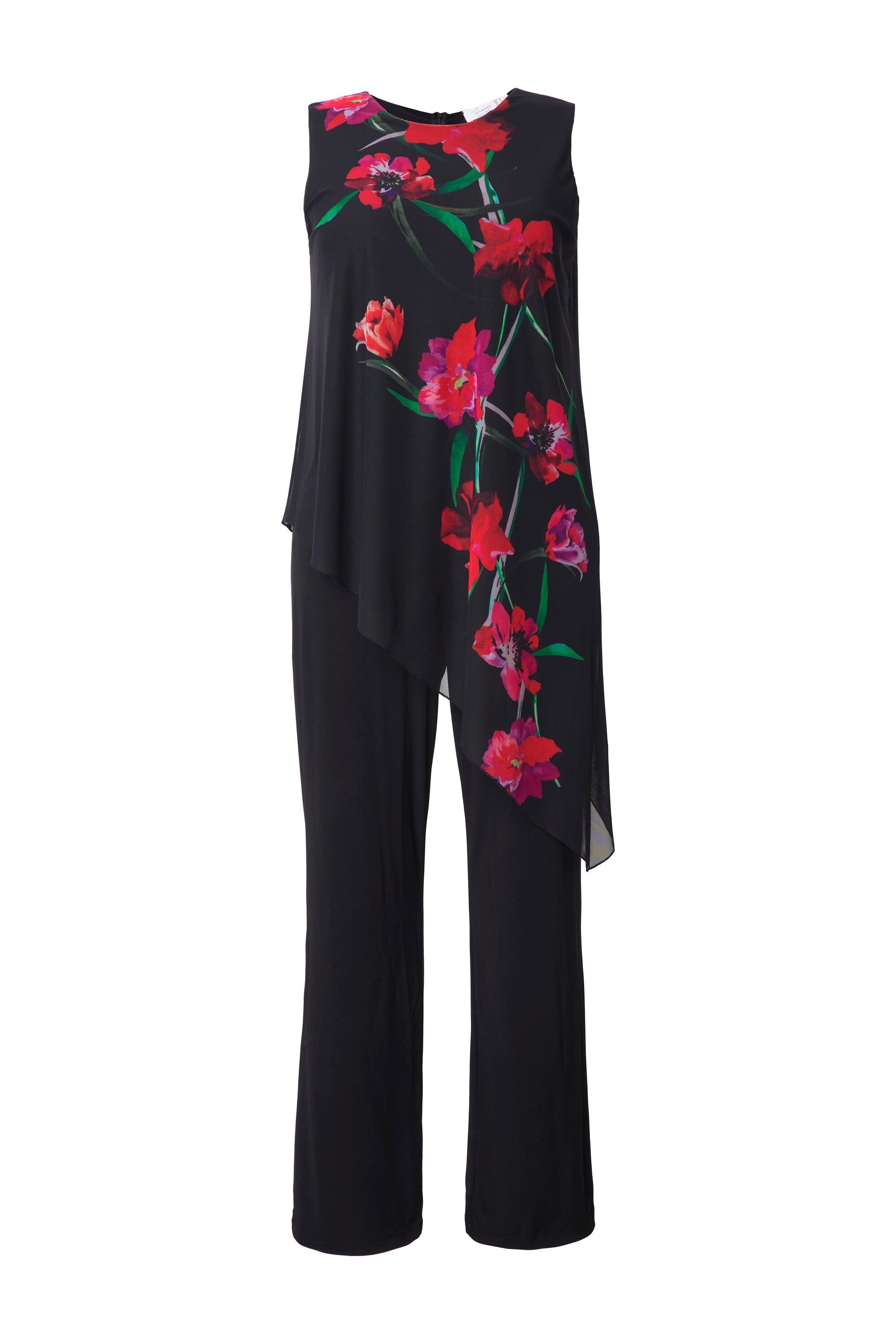 MIAMODA Funktionshose Jumpsuit ärmellos Mesh-Top mit Blüten günstig online kaufen