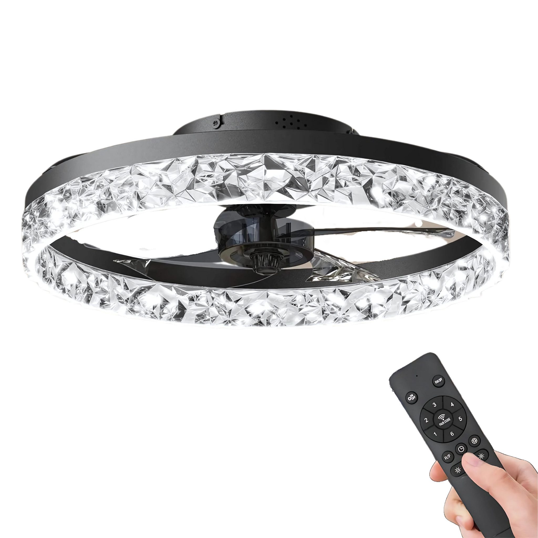 HS.SUPPLY Deckenventilator Deckenventilator mit LED-Beleuchtung und günstig online kaufen