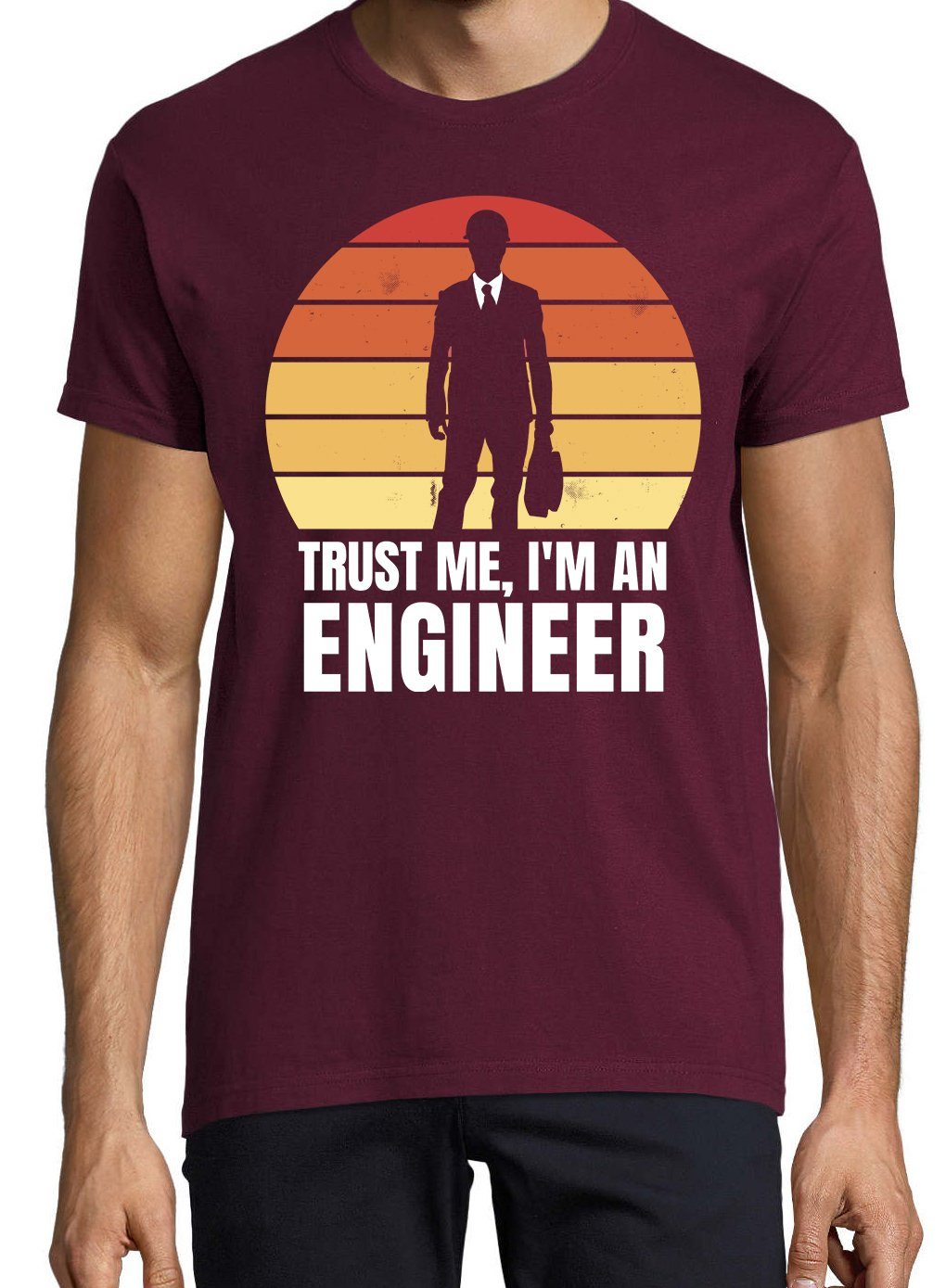 Herren Shirts Youth Designz T-Shirt Engineer Herren Shirt mit trendigem Ingenieur Frontdruck