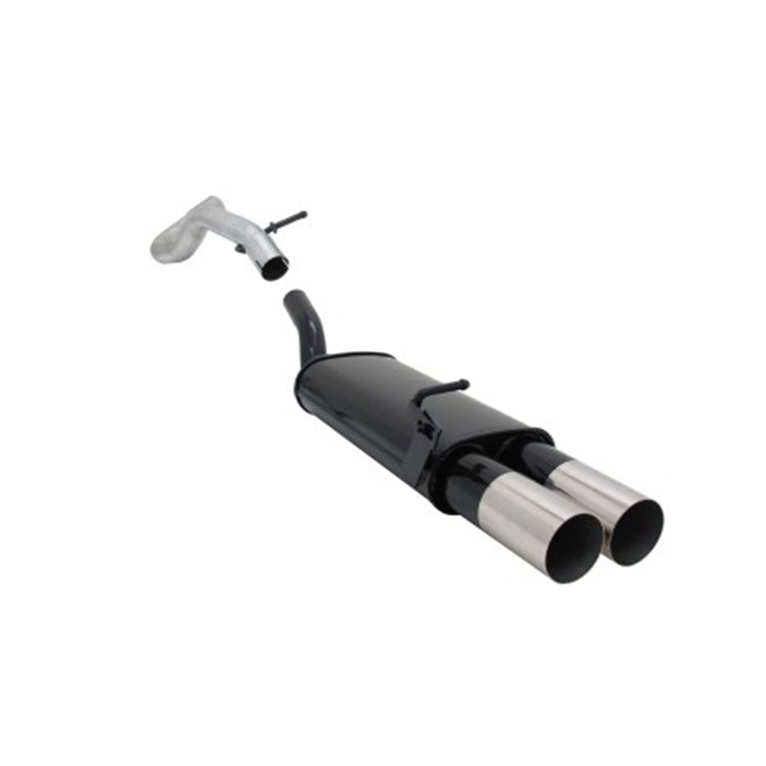 OMAC Auspuff-Flexrohr Novus Sportauspuff für Audi A3 Seat Leon VW Golf 4 New Beetle 2x90 ABE, (1-tlg), Leicht austauschbar - Doppelter Ausgang