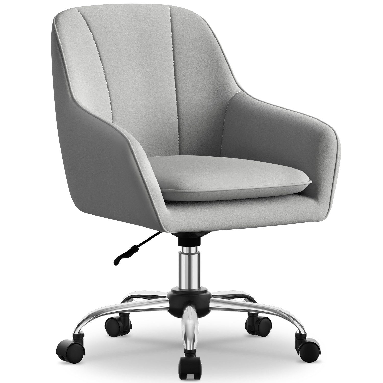 Adormii Bürostuhl Homeoffice Stuhl,Schminkstuhl mit Armlehnen,Drehstuhl mit Rrollen (Samt Stuhl,höhenverstellbar,für Schminktisch,Arbeitszimmer, Schlafzimmer,150kg)