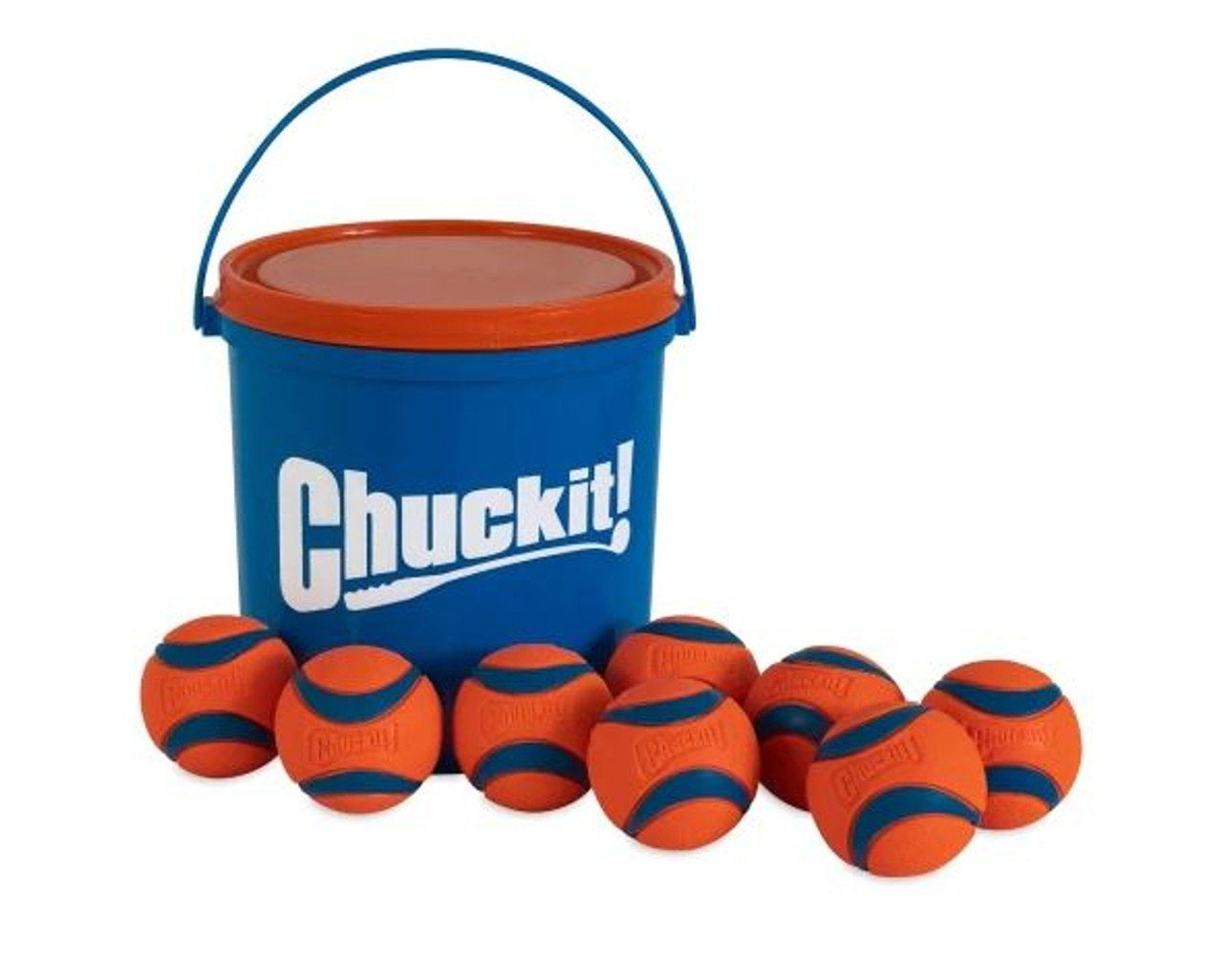 Chuckit Tierball Bucket Eimer Easy Clean mit 8 Stück Ultra Ball Größe: M, (1-tlg)
