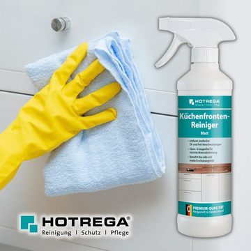 HOTREGA® Küchenfronten Reiniger Entfetter Pflege matt 500ml + Microfasertuch Küchenreiniger