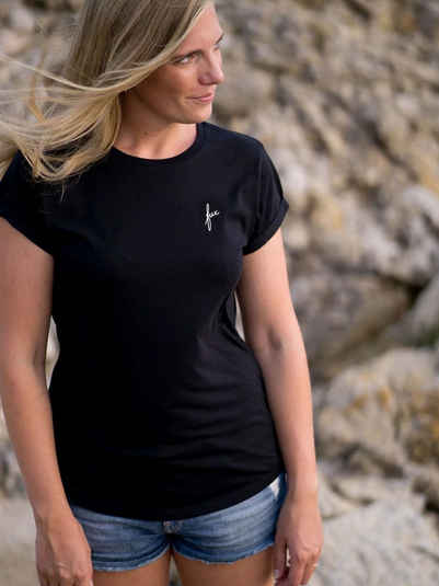 FUXBAU T-Shirt Frauen fux T-Shirt einzigartige Waschung