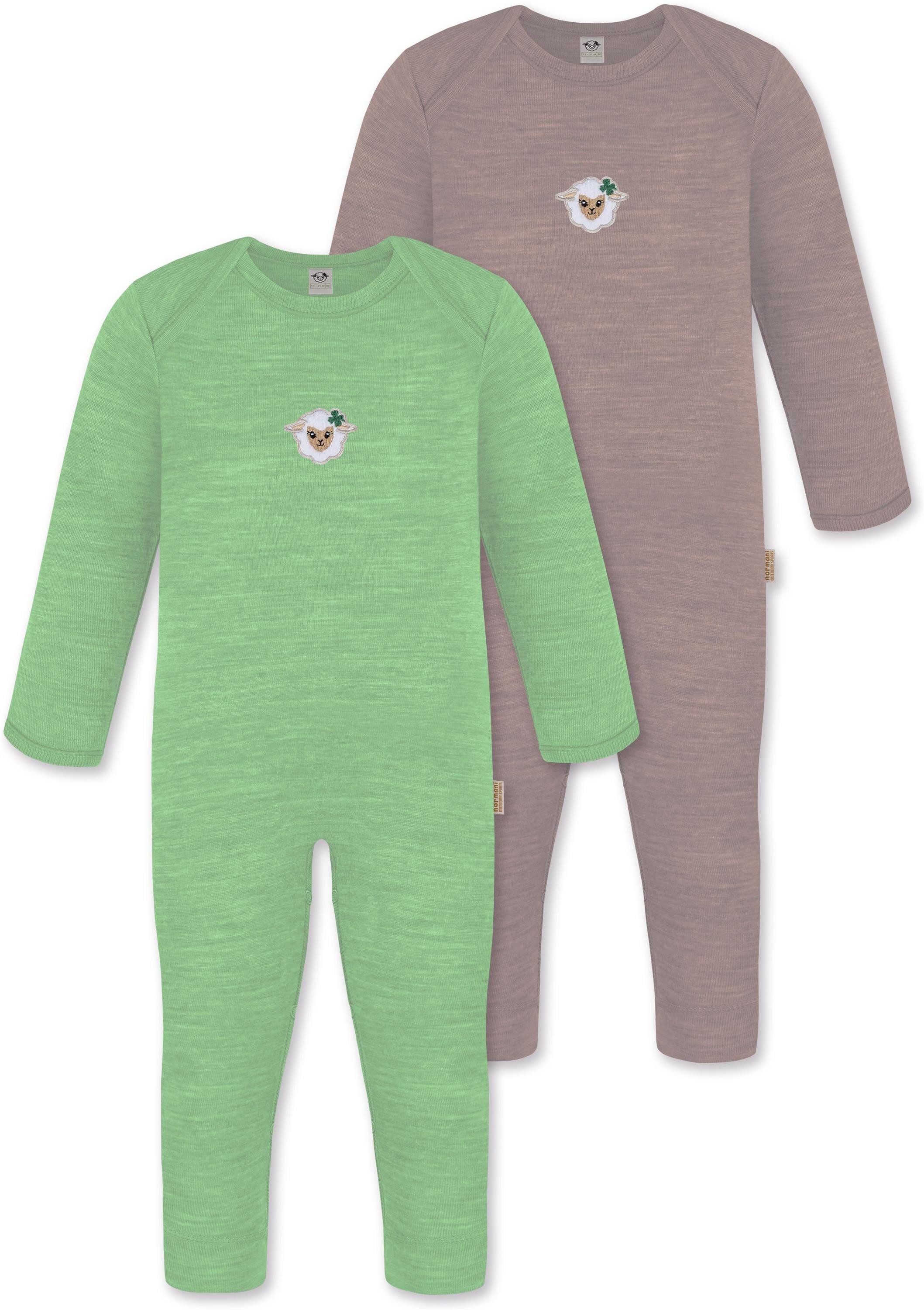 normani Langarmwickelbody 2er Pack Baby Merino Strampler Waverly