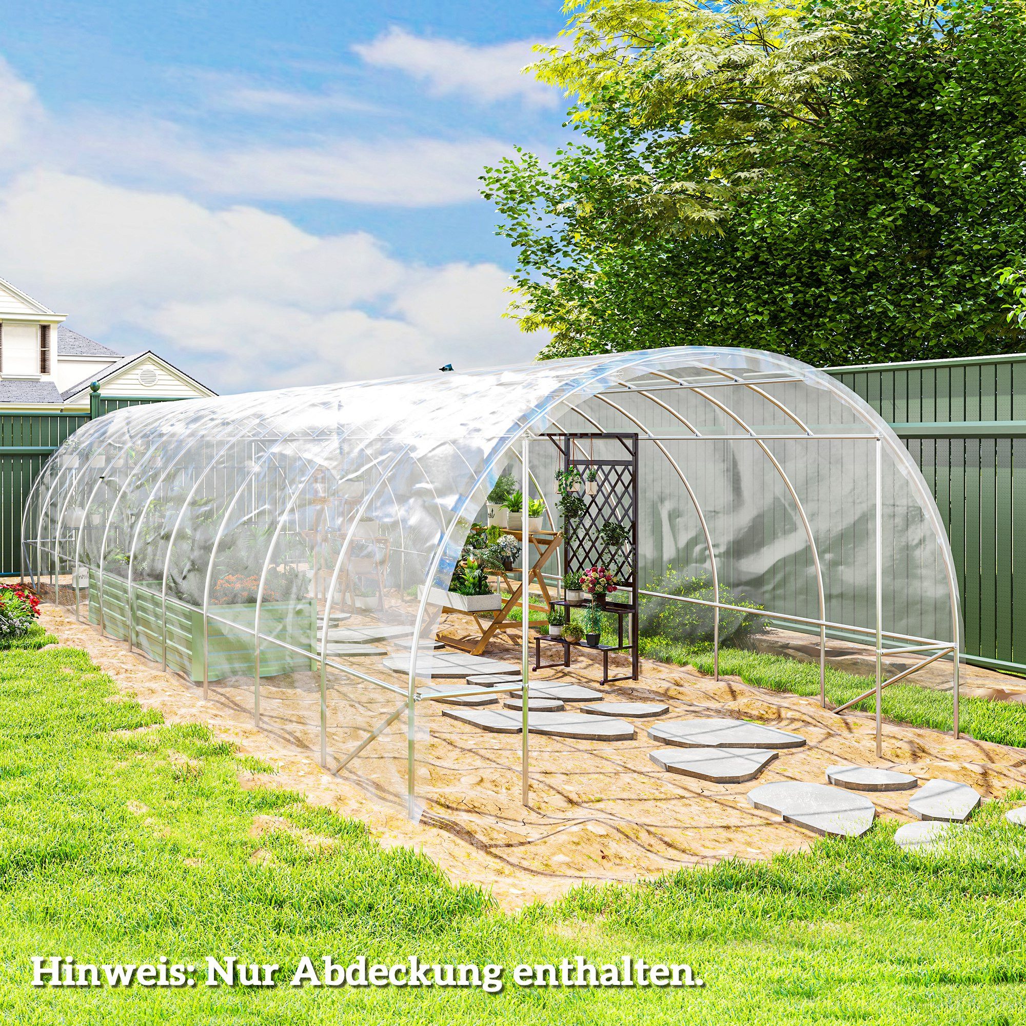 Outsunny Foliengewächshaus wasserdicht mit UV Schutz, günstig online kaufen