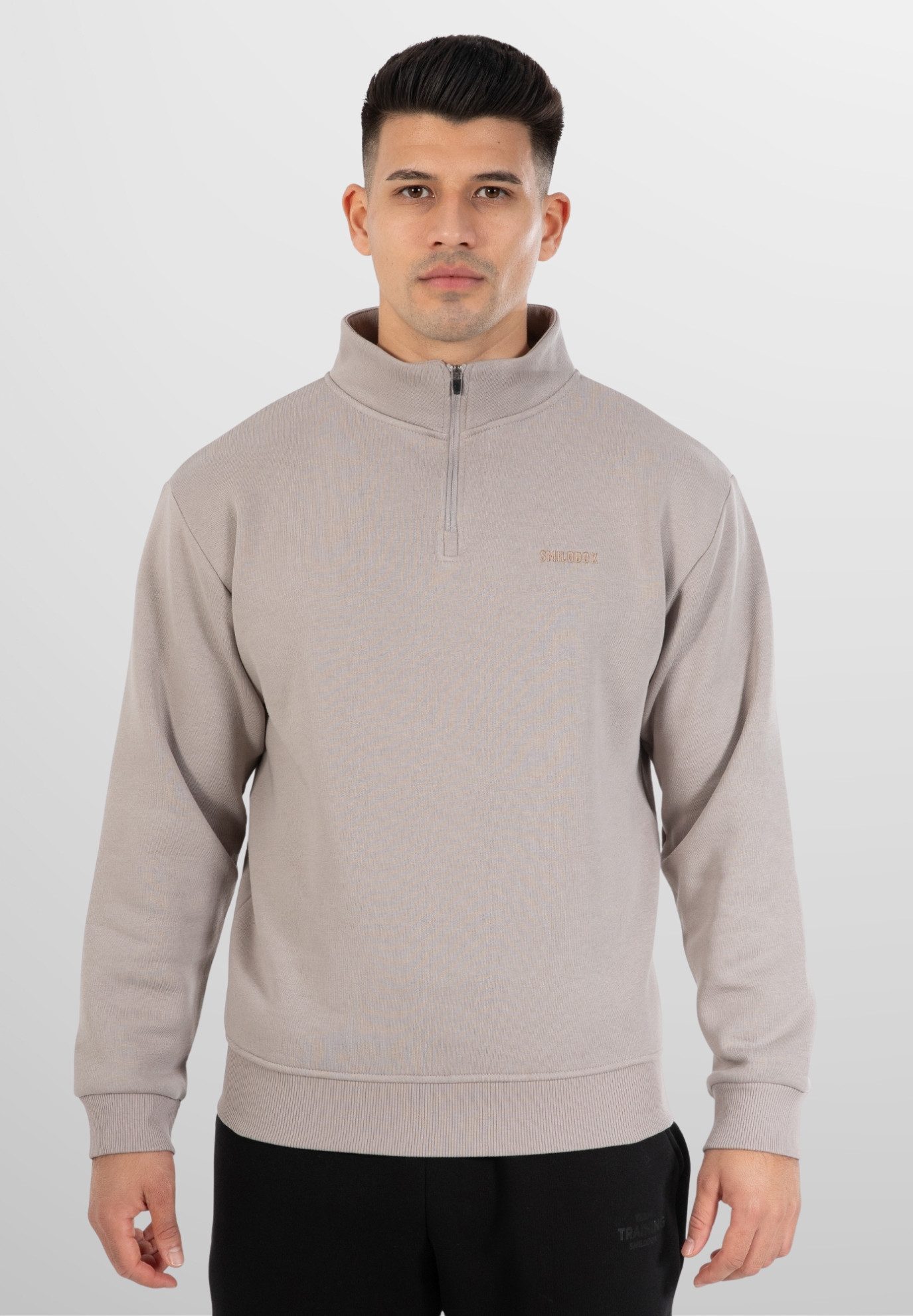 Smilodox Sweatshirt Emilio, Half Zip Sweater günstig online kaufen