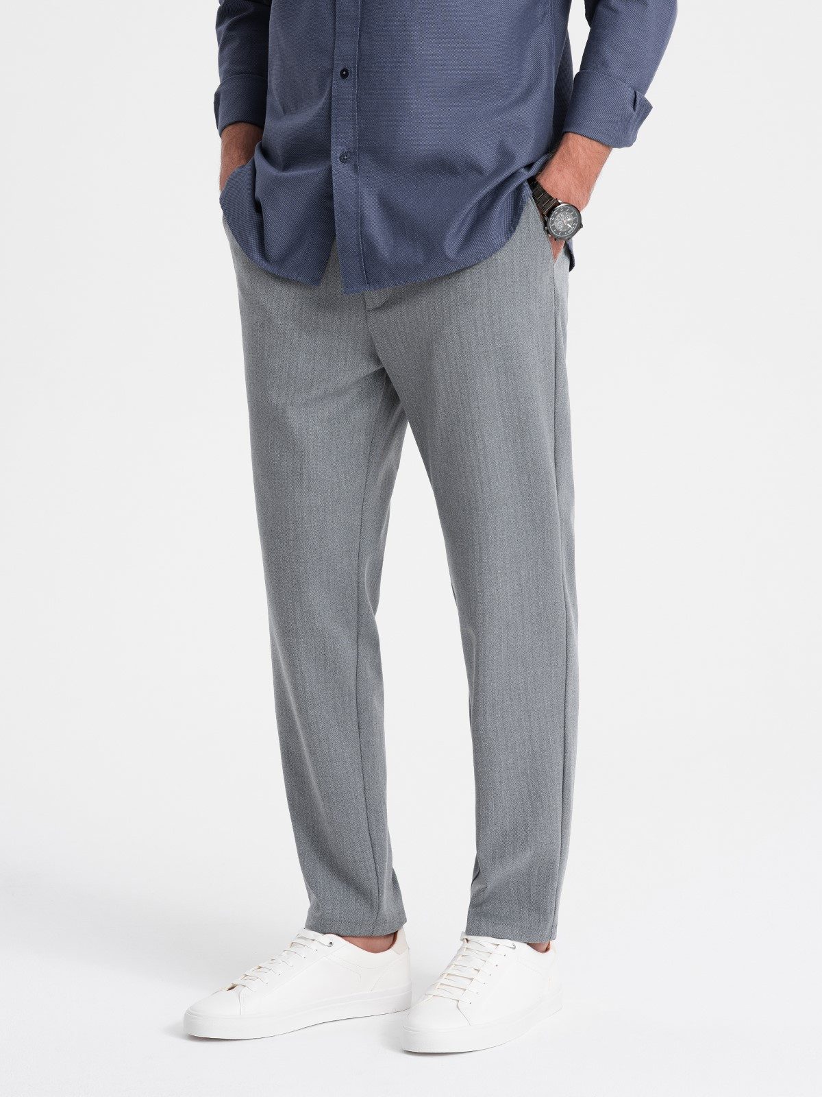 OMBRE Chinohose Herren-Chinohose mit elastischem Bund günstig online kaufen