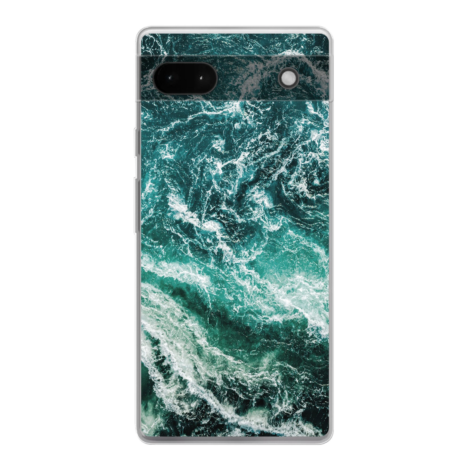 MuchoWow Handyhülle für Google Pixel 6a Marmor - Gemustert - Natursteine, Phone Case, Silikon, Schutzhülle Dünn