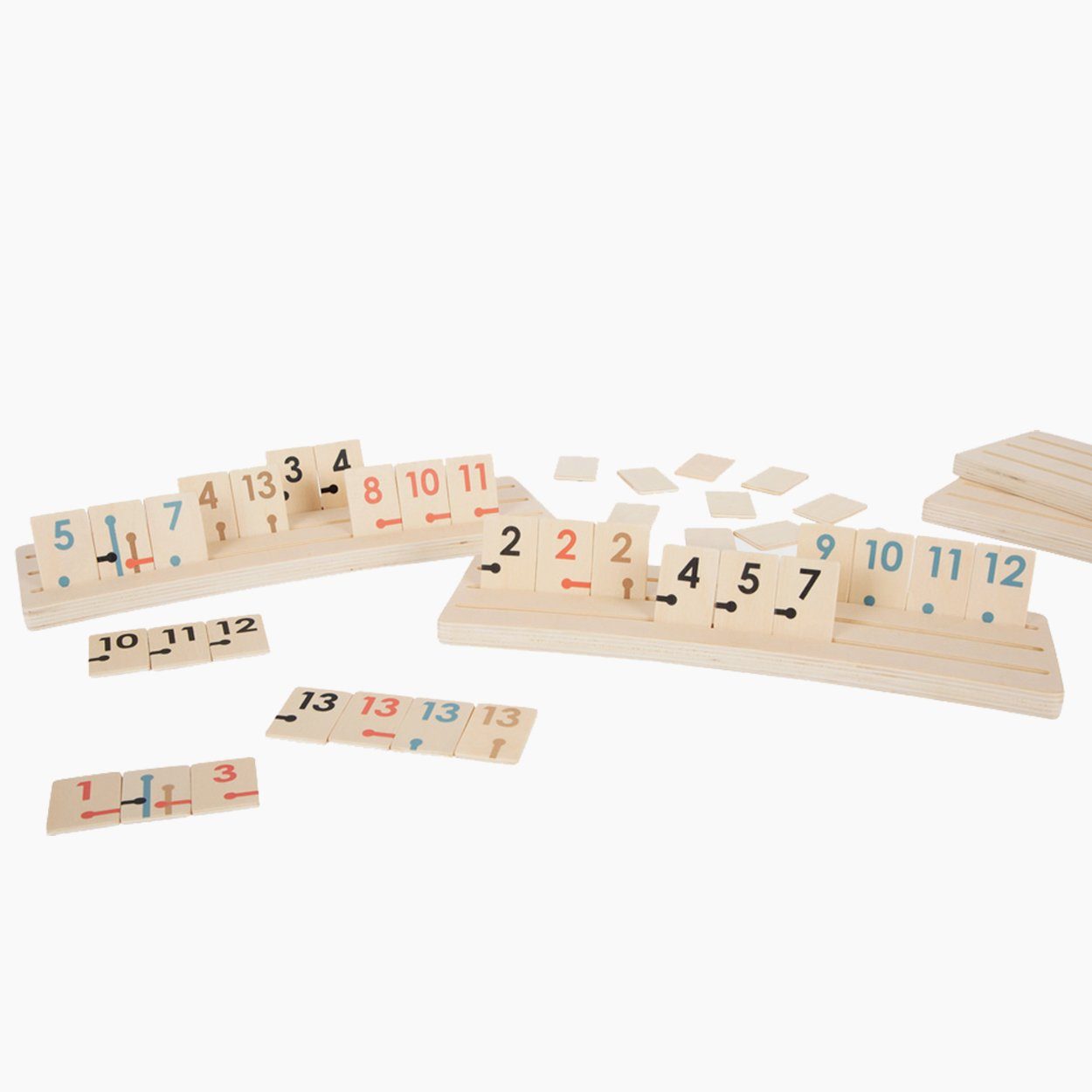 Small Foot Spielesammlung Rummy Gold Edition, familienspiel, Gut sichtbare Farbkontraste und Symbole