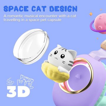 JYPS 3D Katze, Over-Ear mit LED-Licht Kinder-Kopfhörer (Flexibel, tragbar, kabellos & kabelgebunden, elegante Geschenkbox, mit Mikrofon, mit 3D-Cartoon-Design, buntem Licht & Premium-Audio, Ideal für Kinder)