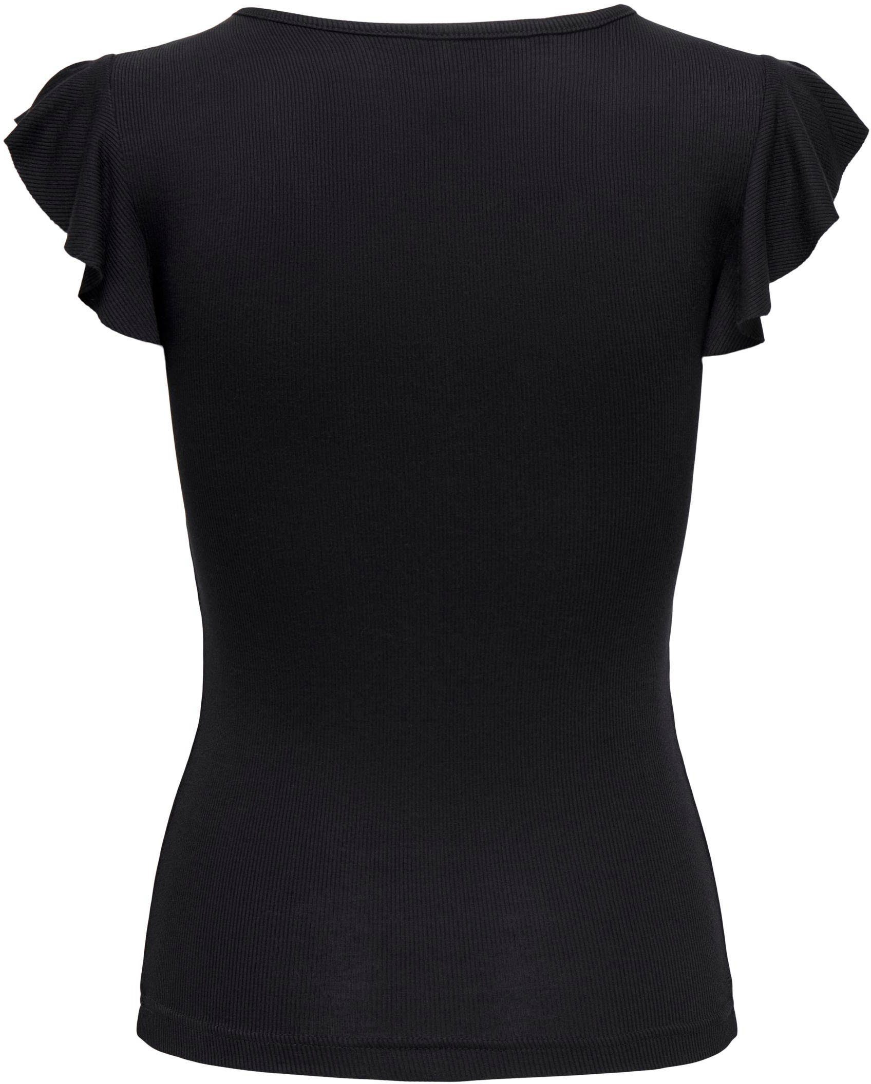 ONLBELIA JRS NOOS V-Shirt S/L Black TOP ONLY