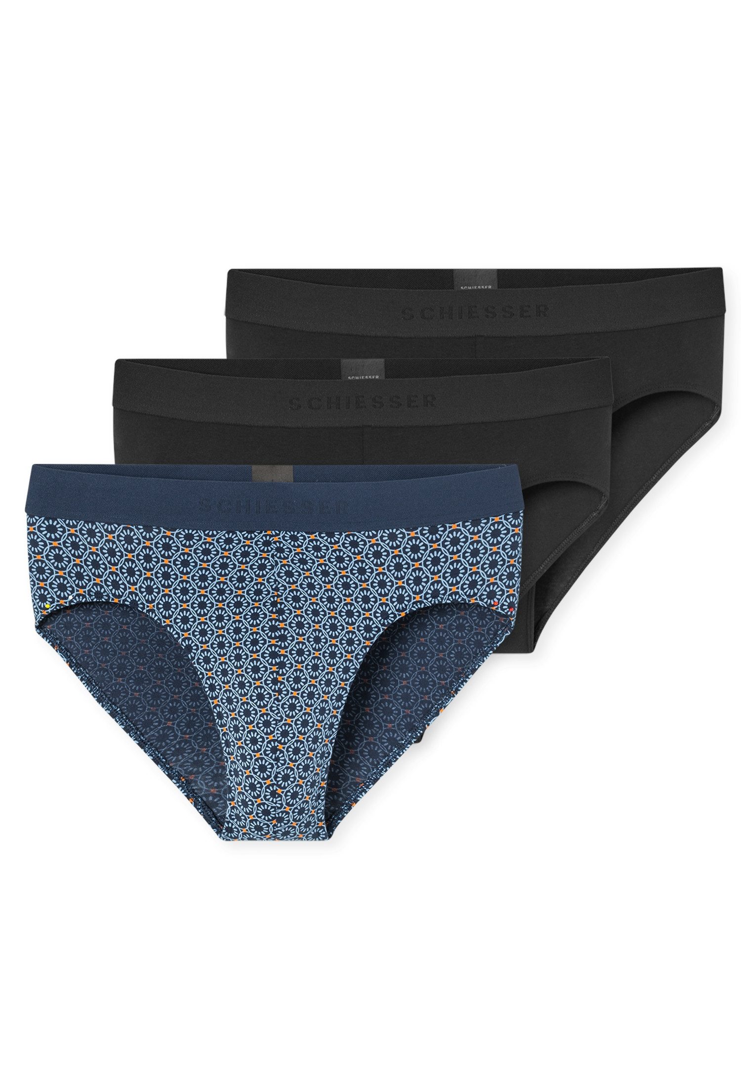 Schiesser Rioslip 95/5 Multipacks (3er Pack) ohne Eingriff, softer Logo-Webgummibund