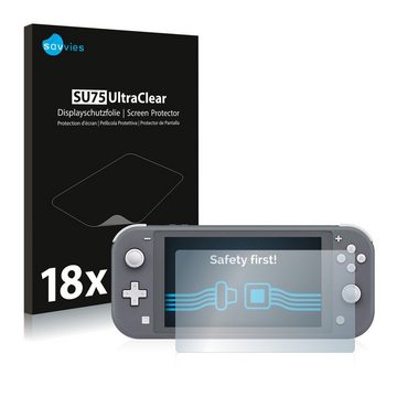 Savvies Schutzfolie für Nintendo Switch Lite, Displayschutzfolie, 18 Stück, Folie klar