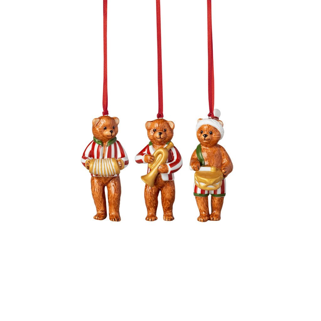 Villeroy & Boch Dekofigur Nostalgic Ornaments Orn. Teddy, 3-tlg. (Set, 3 St)