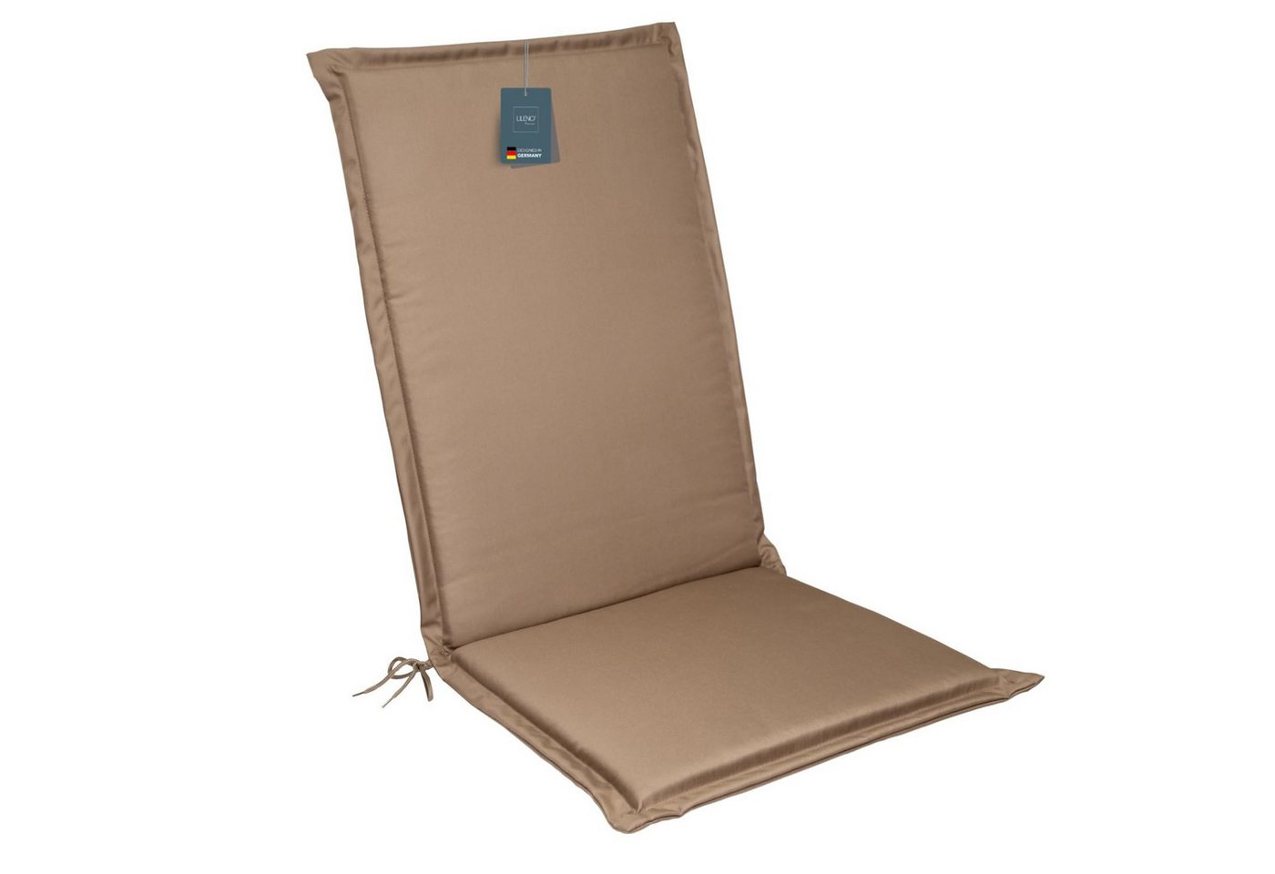 LILENO HOME Hochlehnerauflage Gartenstuhl Auflage, bequeme Sitzauflage für Gartenmöbel, Stuhlkissen, (1er Set), Polsterauflage Taupe, Stuhlauflagen, Auflagen Hochlehner
